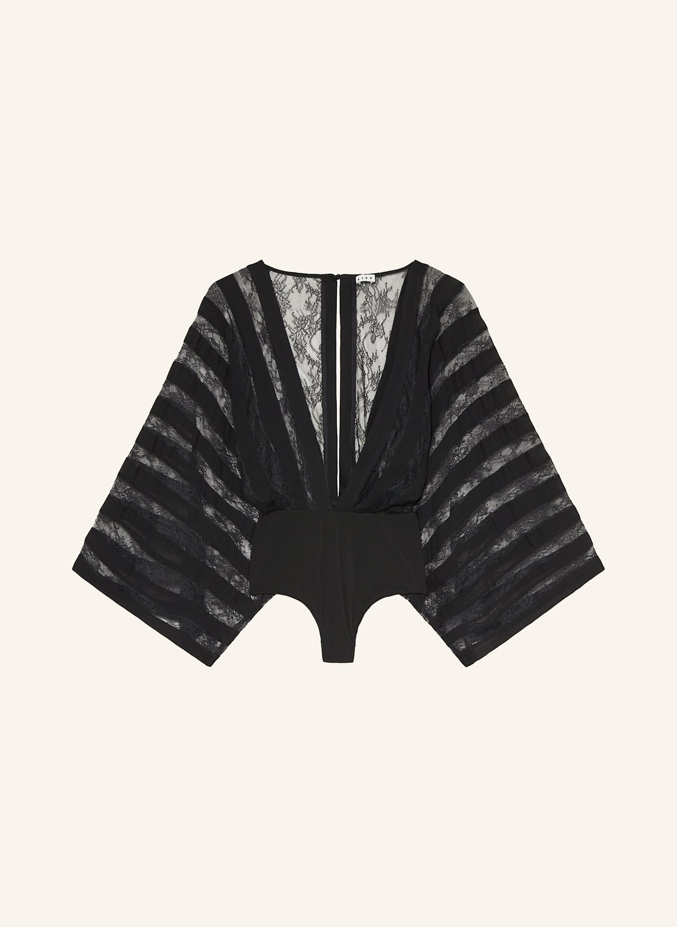 LIVY String-Body HARRISON mit 3/4-Arm: SCHWARZ