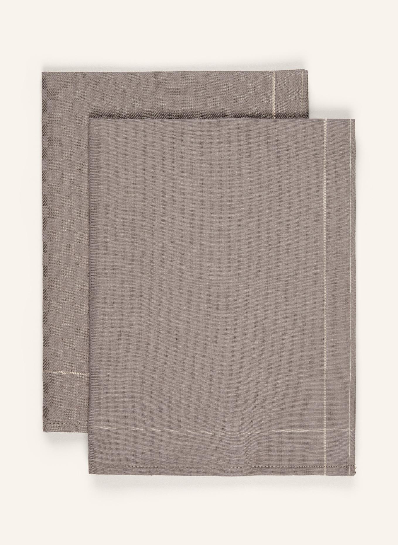 ROSS Utěrky s příměsí lnu, 2 kusy v balení: ČERNOŠEDÁ