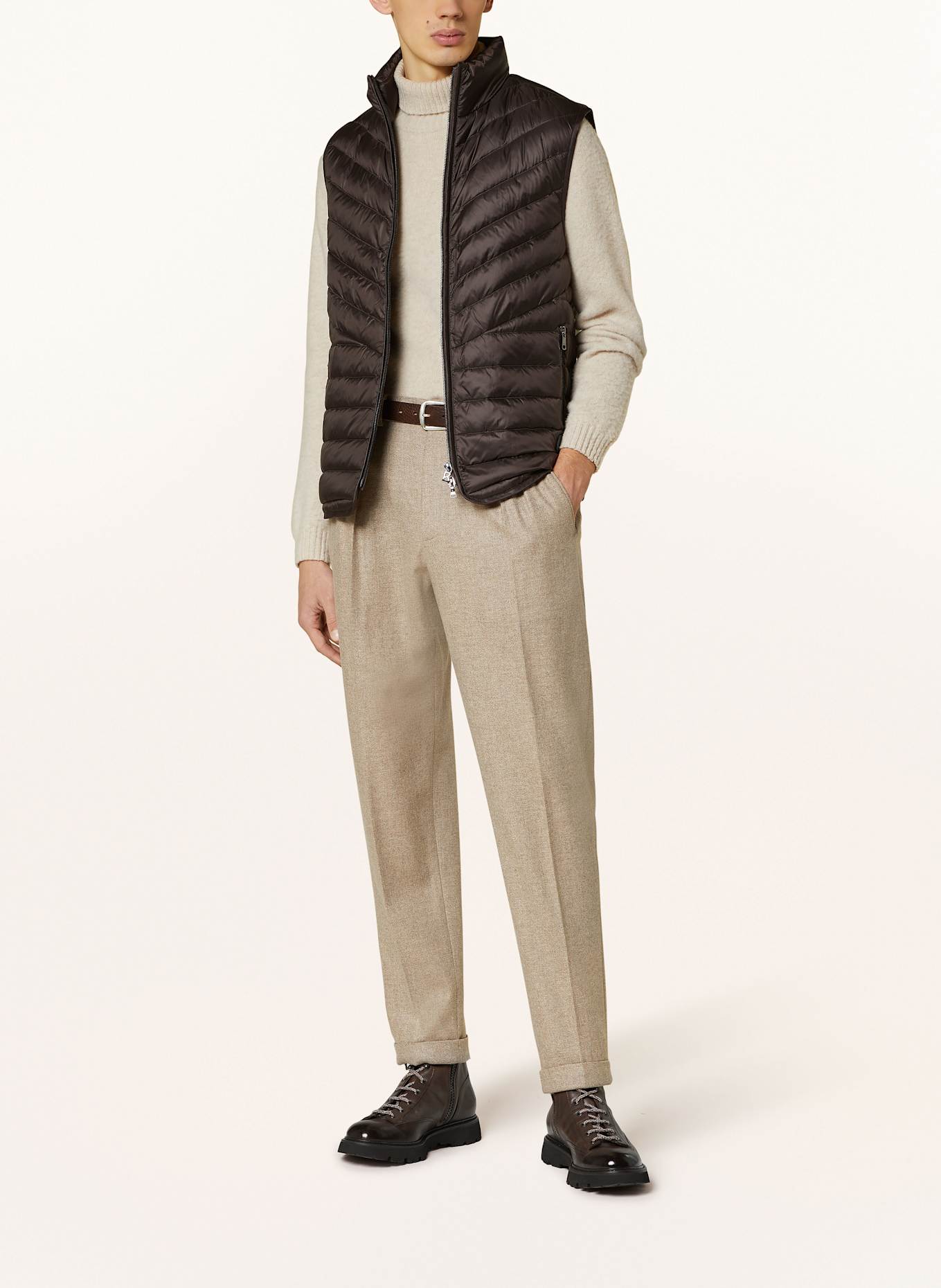 BOGNER Kamizelka puchowa XAMIR-D: CIEMNOBRĄZOWY