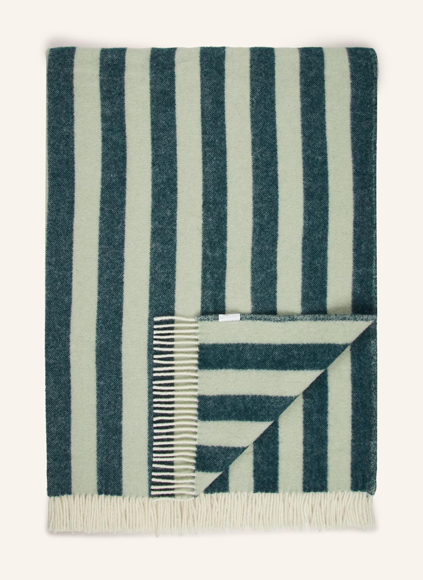 MAISON DEUX Plaid CANDY WRAP: DUNKELGRÜN / HELLGRÜN