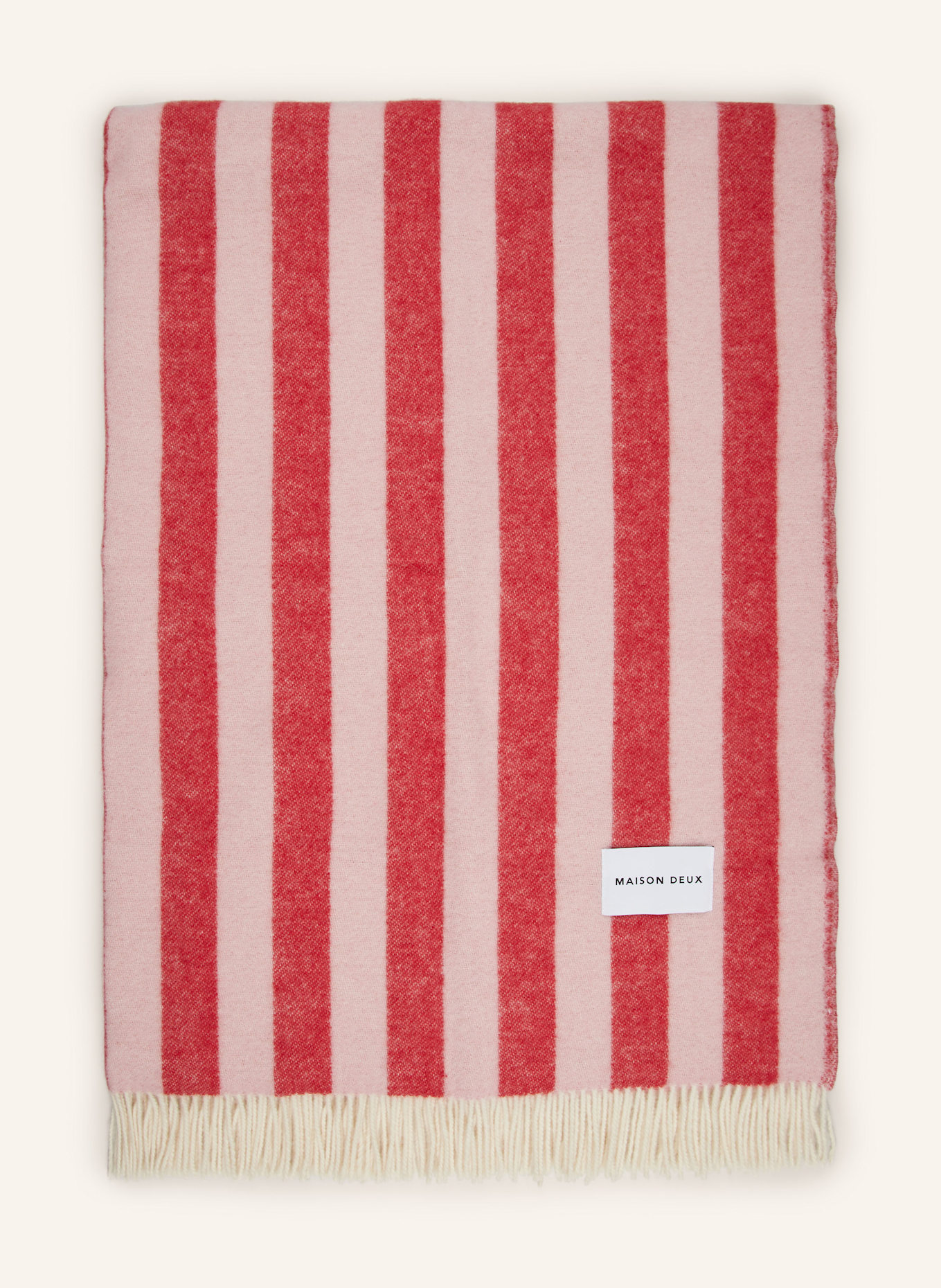 MAISON DEUX Throw CANDY WRAP: PINK / RED