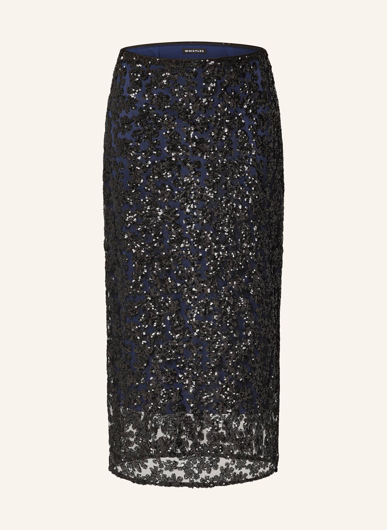 Whistles black sequin skirt top