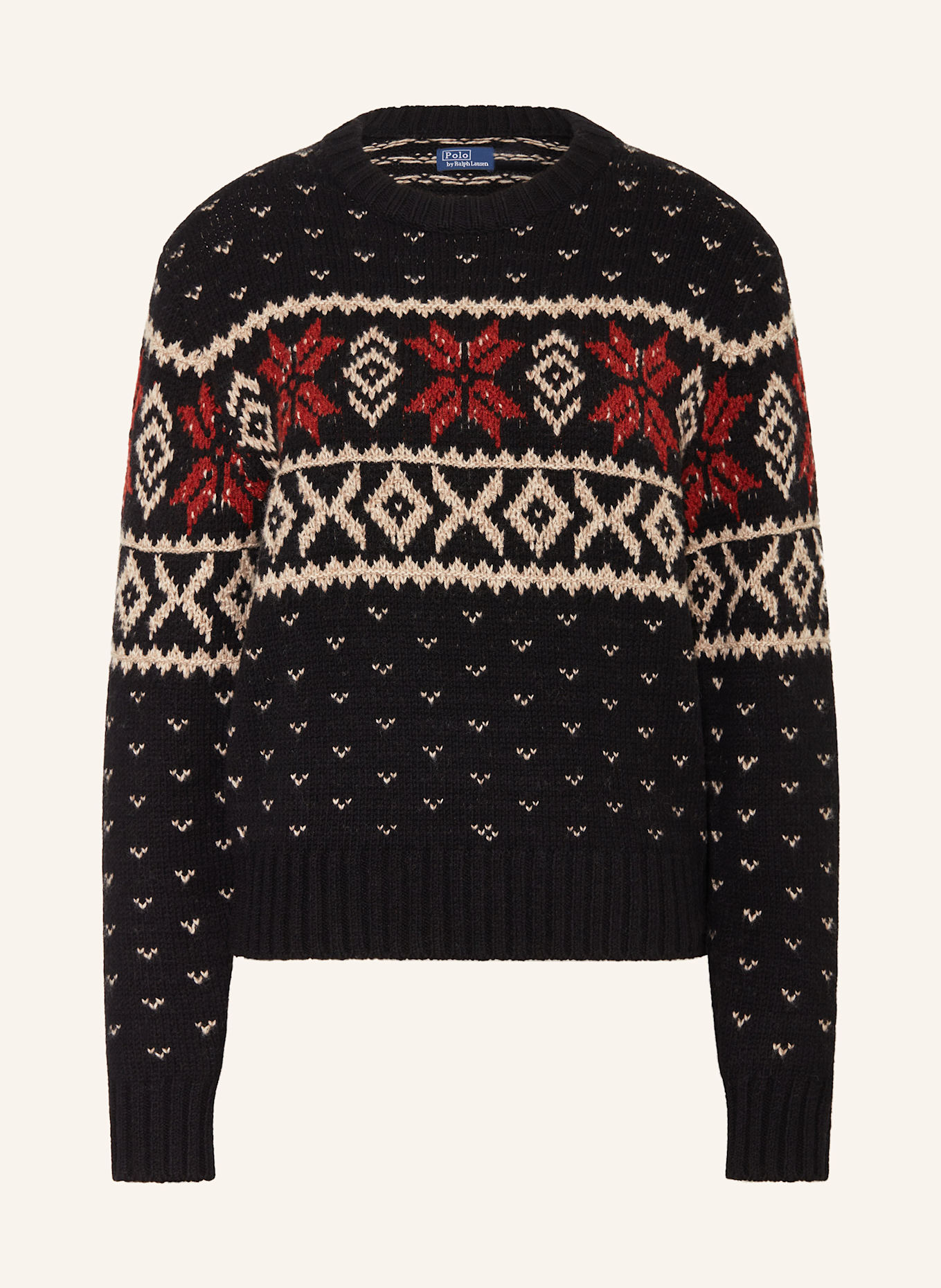 POLO RALPH LAUREN Sweater in black red