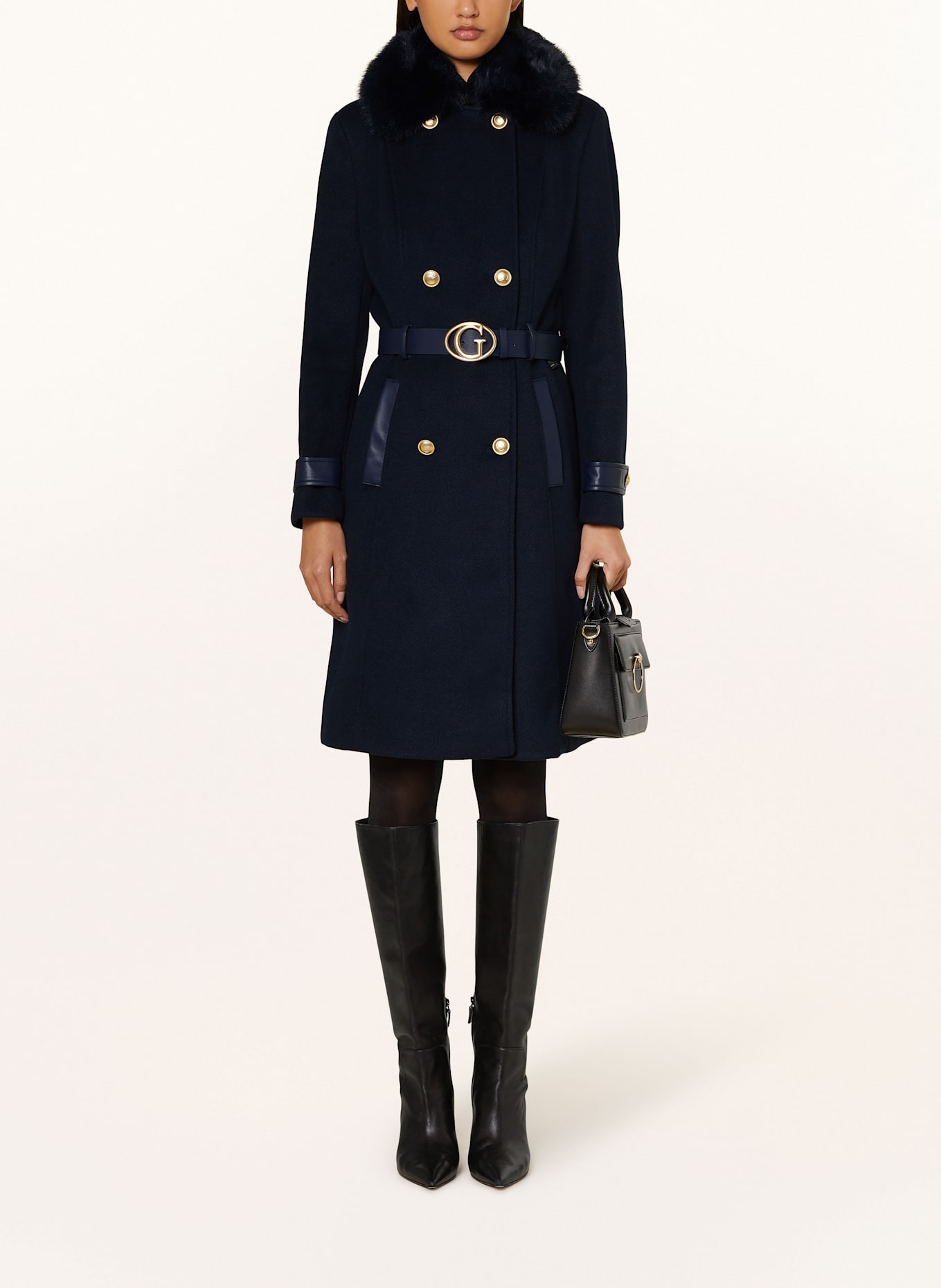 Guess tweed coat store