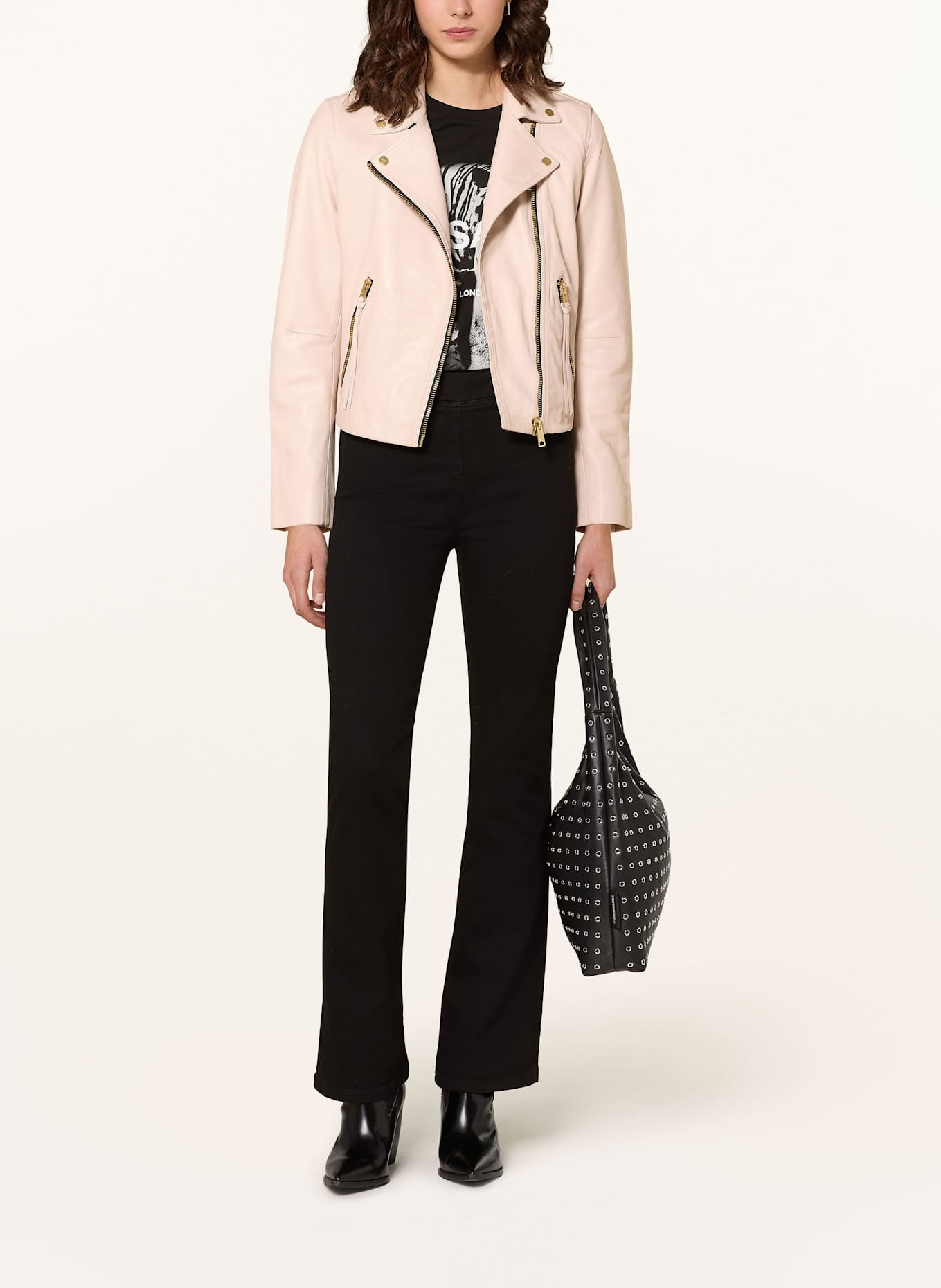 ALLSAINTS Lederjacke DALBY: NUDE