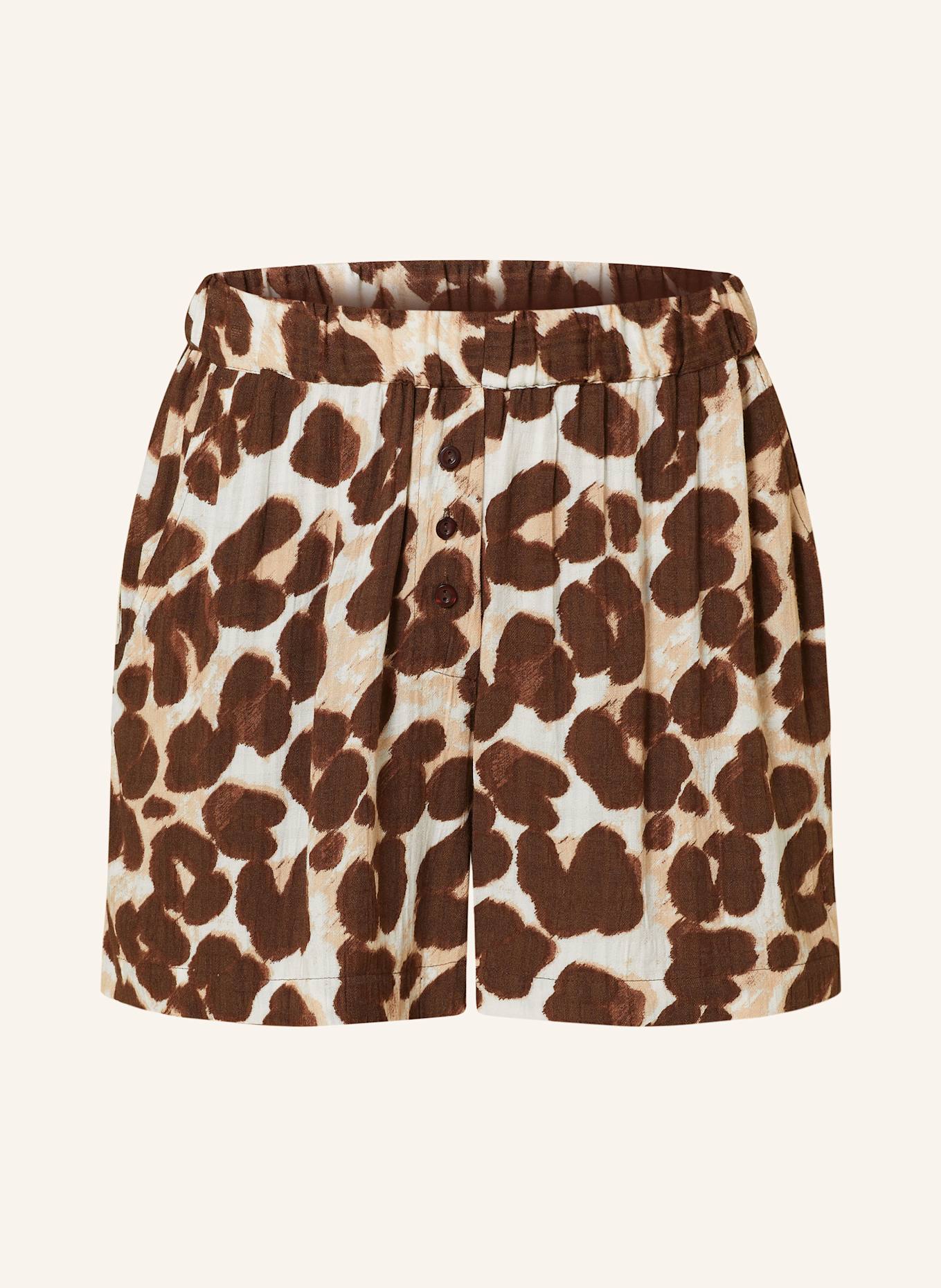 FEMILET Schlafshorts LAYLA: BRAUN / HELLBRAUN / ECRU