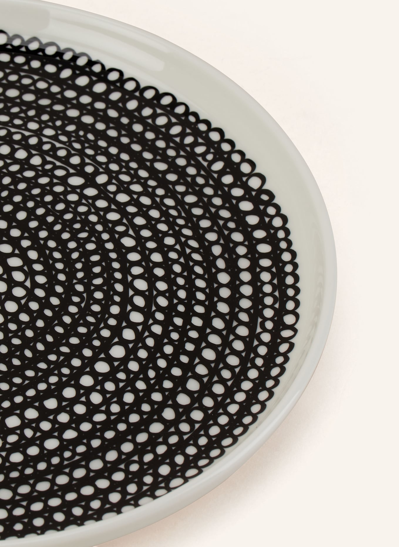 marimekko 6er-Set Dessertteller OIVA/SIIRTOLAPUUTARHA: CREME / SCHWARZ