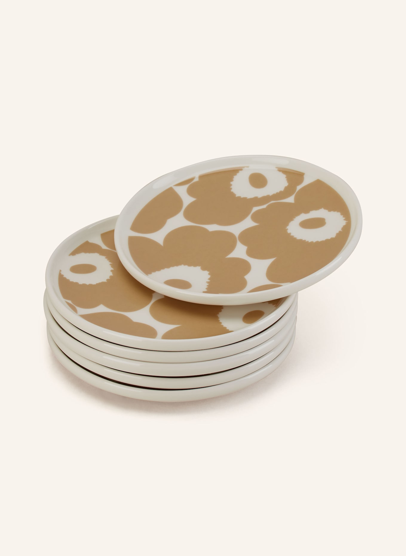 marimekko 6er-Set Unterteller OIVA/UNIKKO: CREME / BEIGE