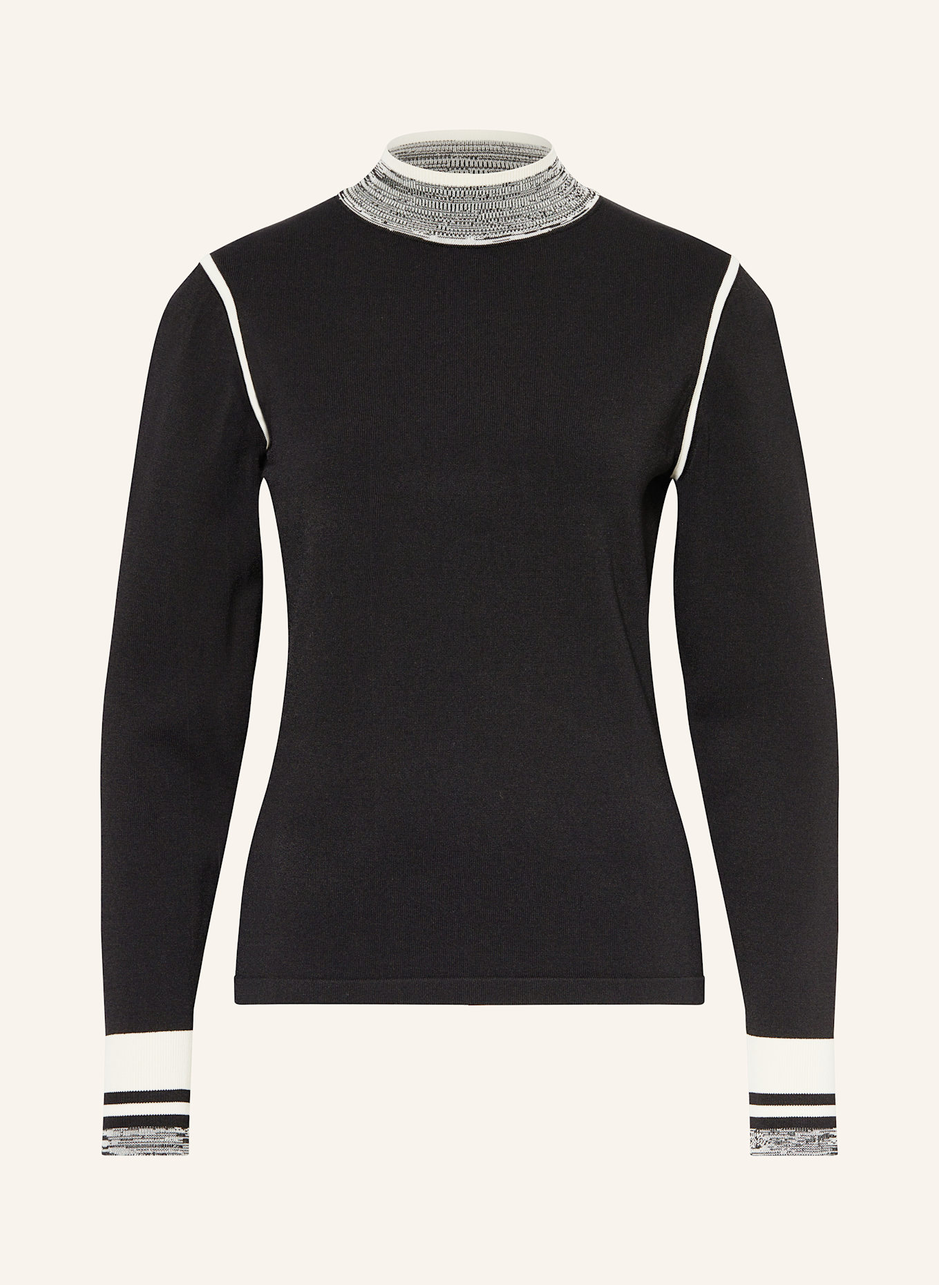 REISS round-neck short-sleeve T-shirt Grau ROSA: BLACK/ CREAM