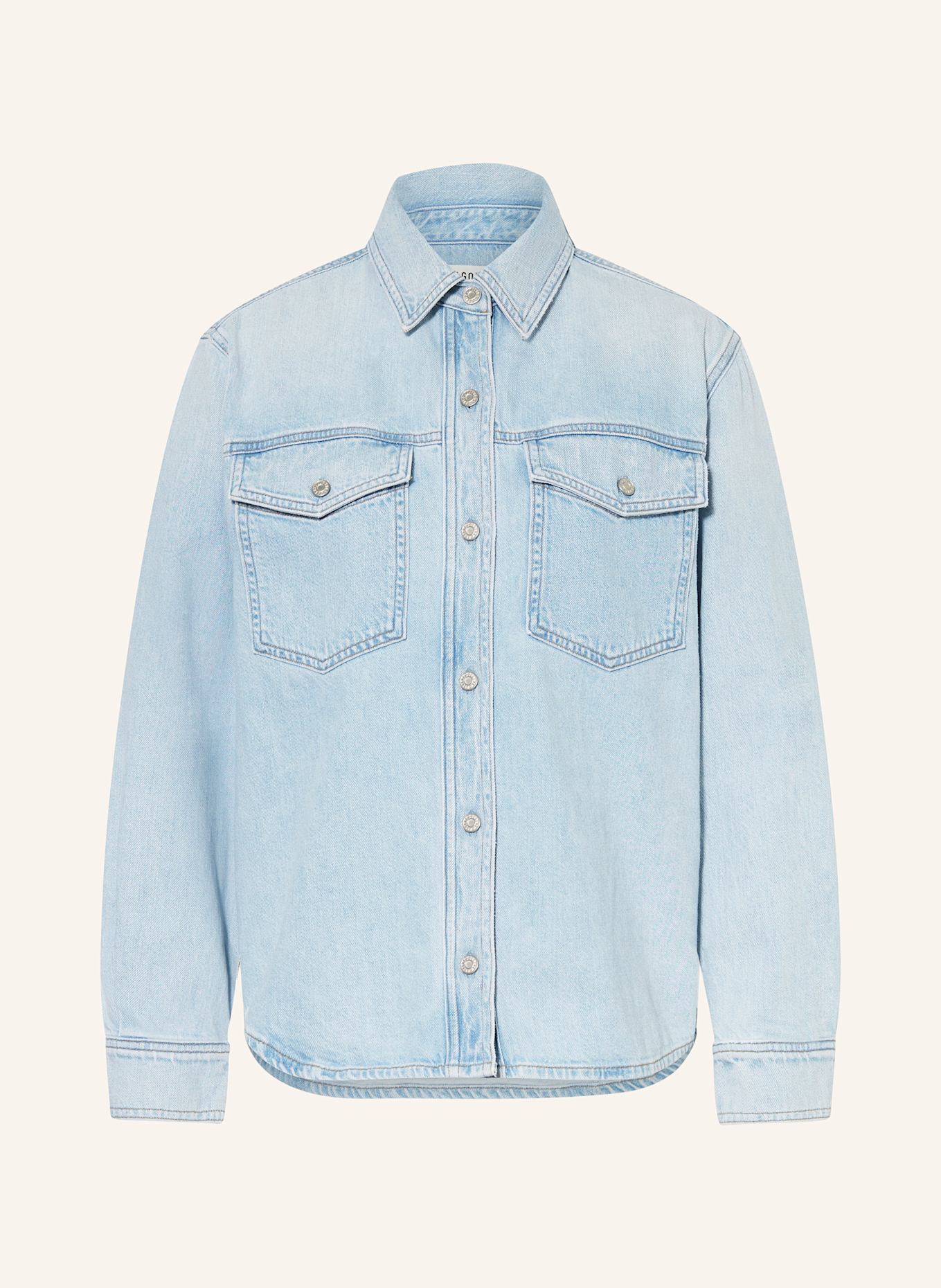 AGOLDE Jeansbluse RINA: HELLBLAU