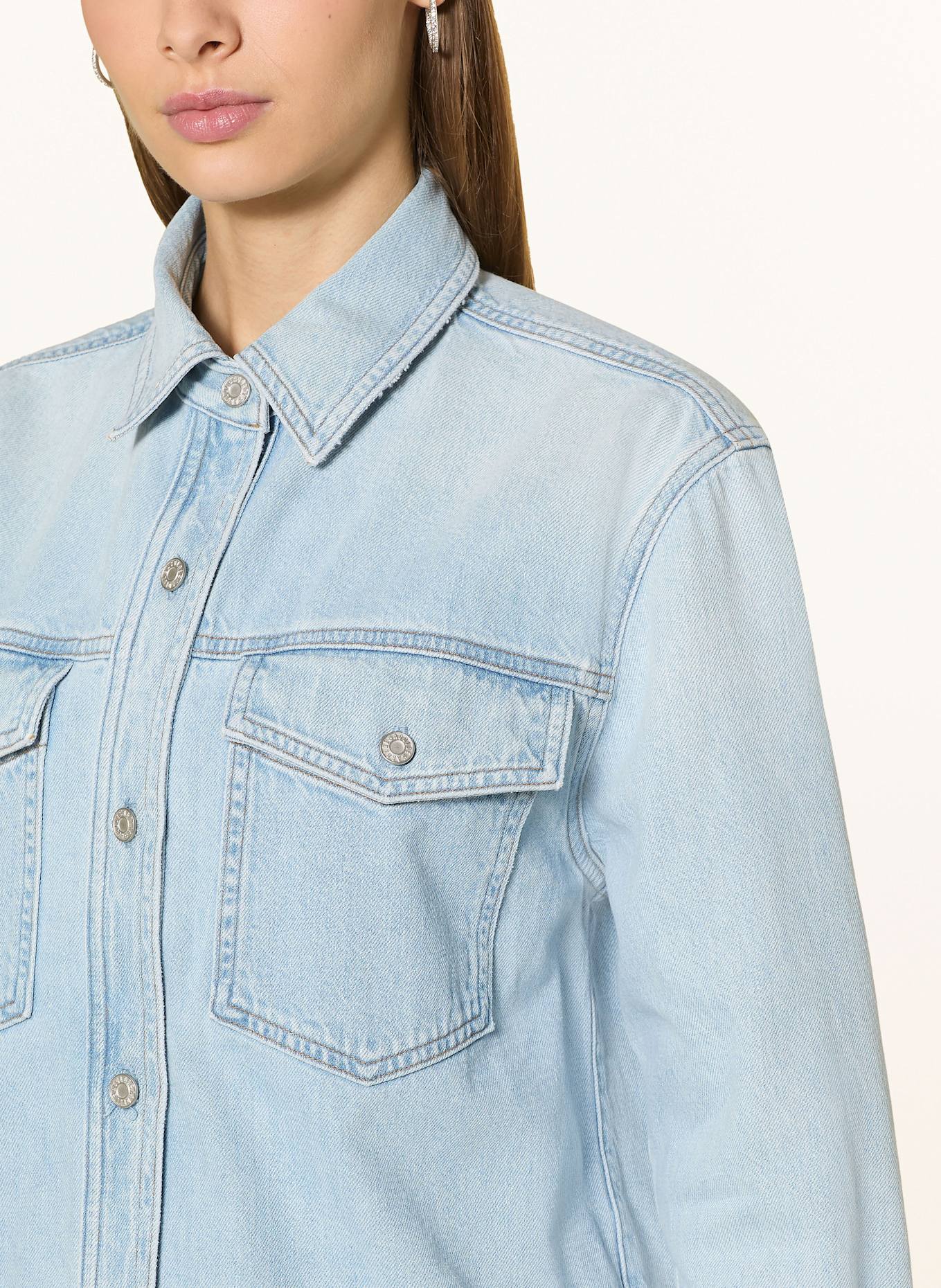 AGOLDE Jeansbluse RINA: HELLBLAU