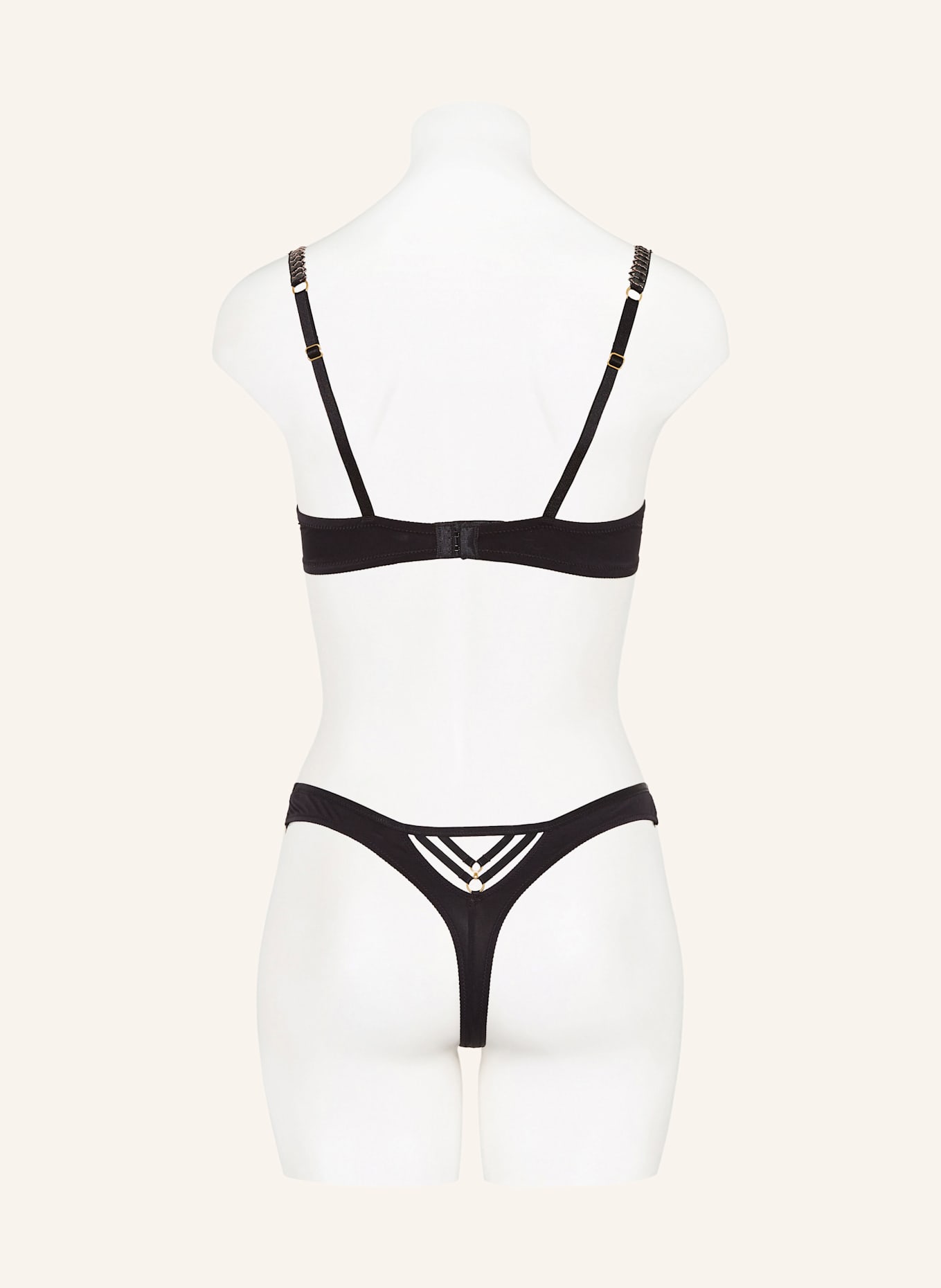 Aubade Push-up-BH VOODOO KISS mit Glitzergarn: SCHWARZ / BEIGE