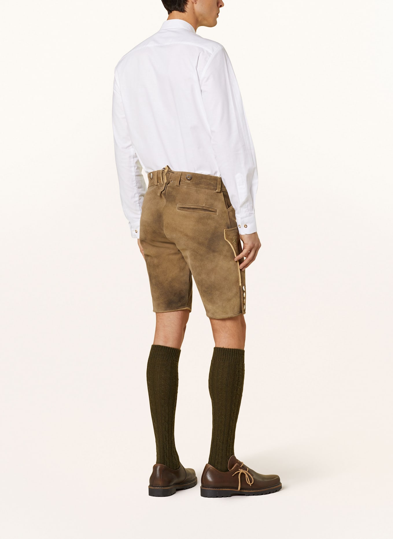 Hammerschmid Trachtenhemd Slim Fit mit Stehkragen: WEISS