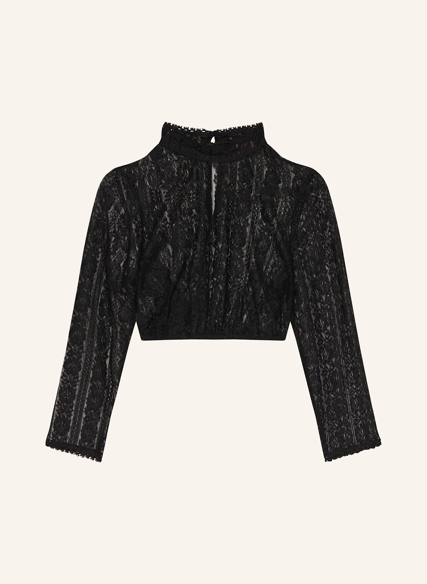 KRÜGER Dirndlbluse KATALINA mit 3/4-Arm: SCHWARZ