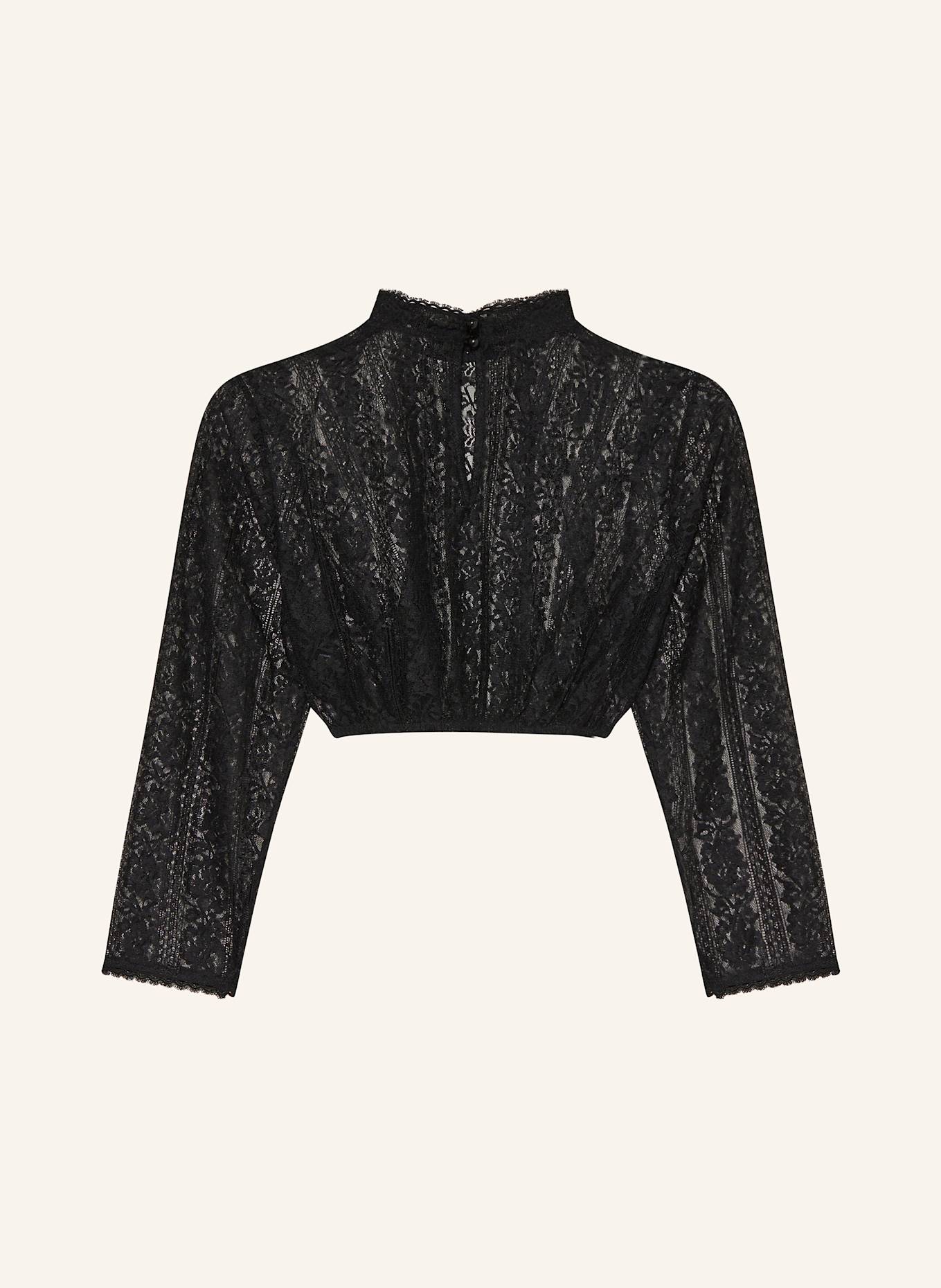 KRÜGER Dirndlbluse KATALINA mit 3/4-Arm: SCHWARZ