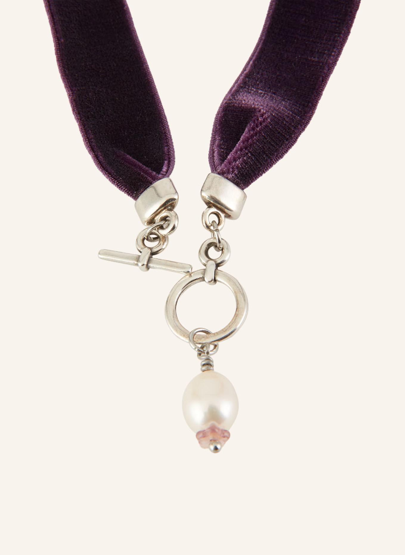 BETTINA SCHARRER Velvet choker in dark purple