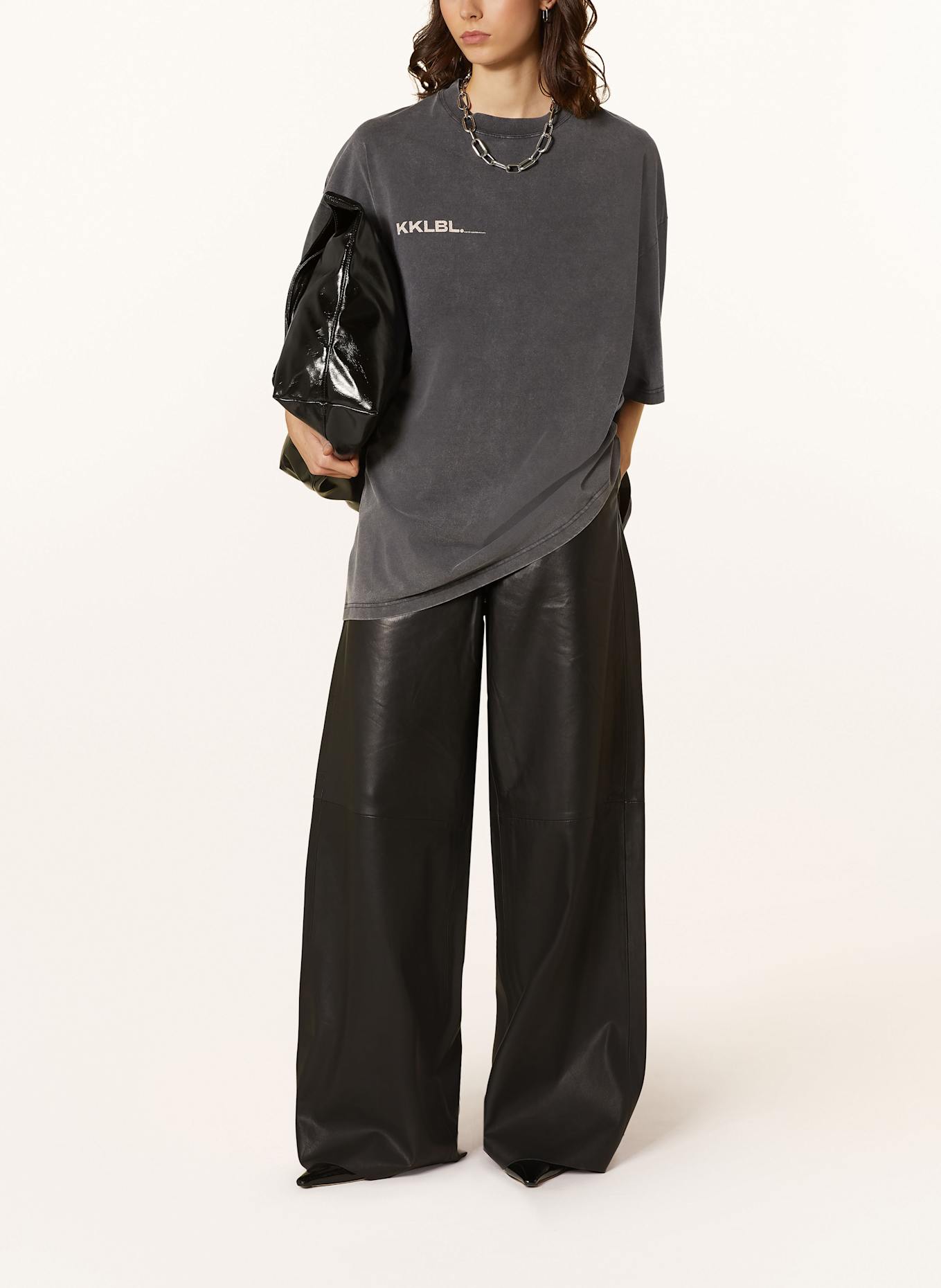 KARO KAUER T-Shirt PUM: DUNKELGRAU