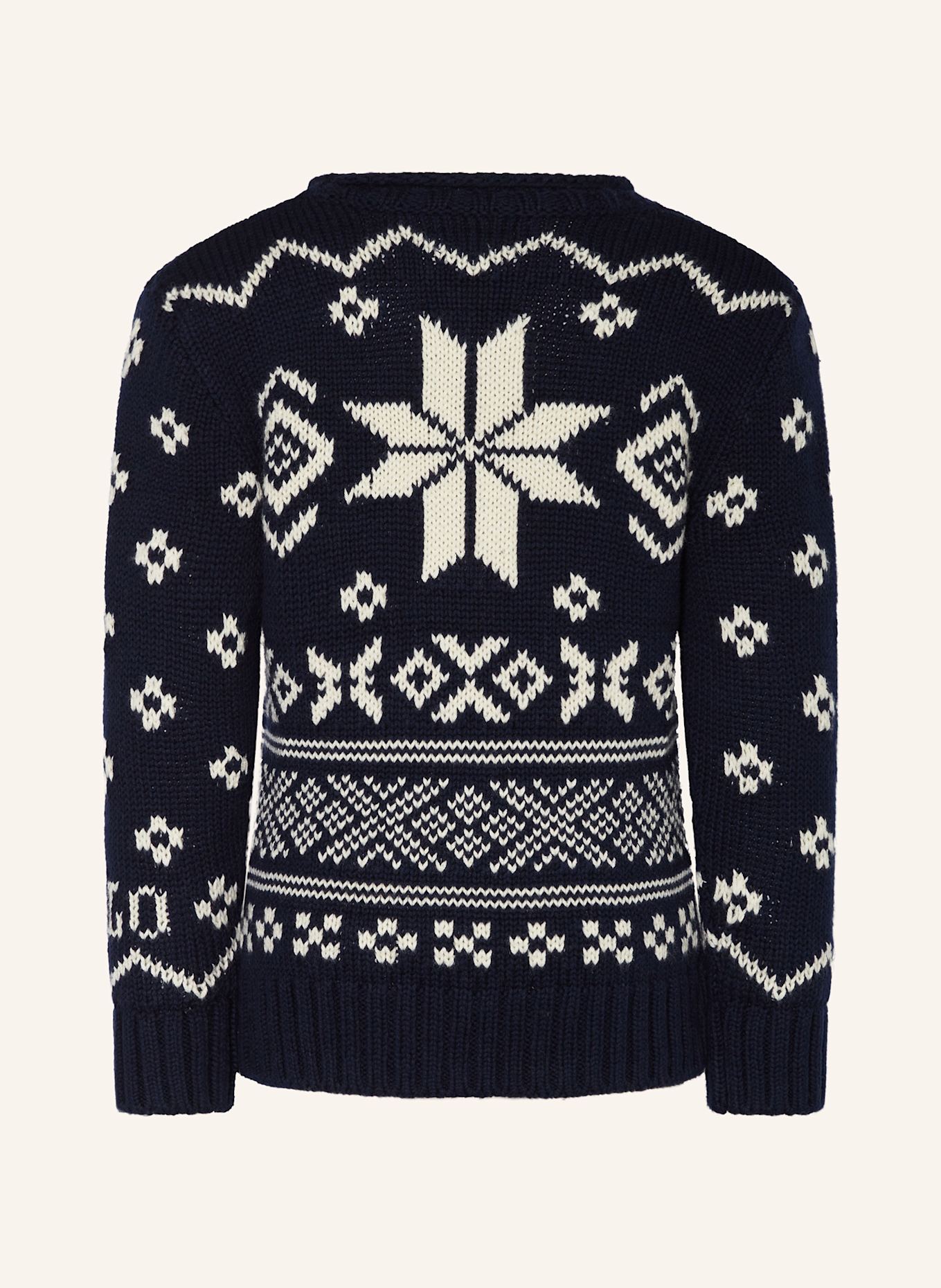 POLO RALPH LAUREN Pullover: DUNKELBLAU / WEISS