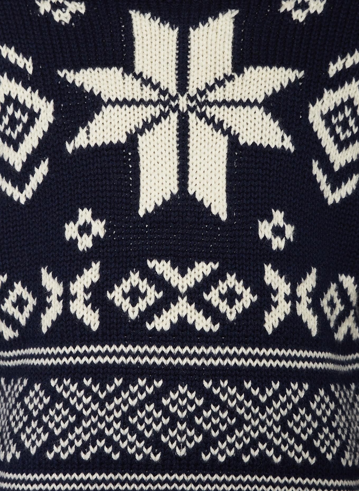 POLO RALPH LAUREN Pullover: DUNKELBLAU / WEISS