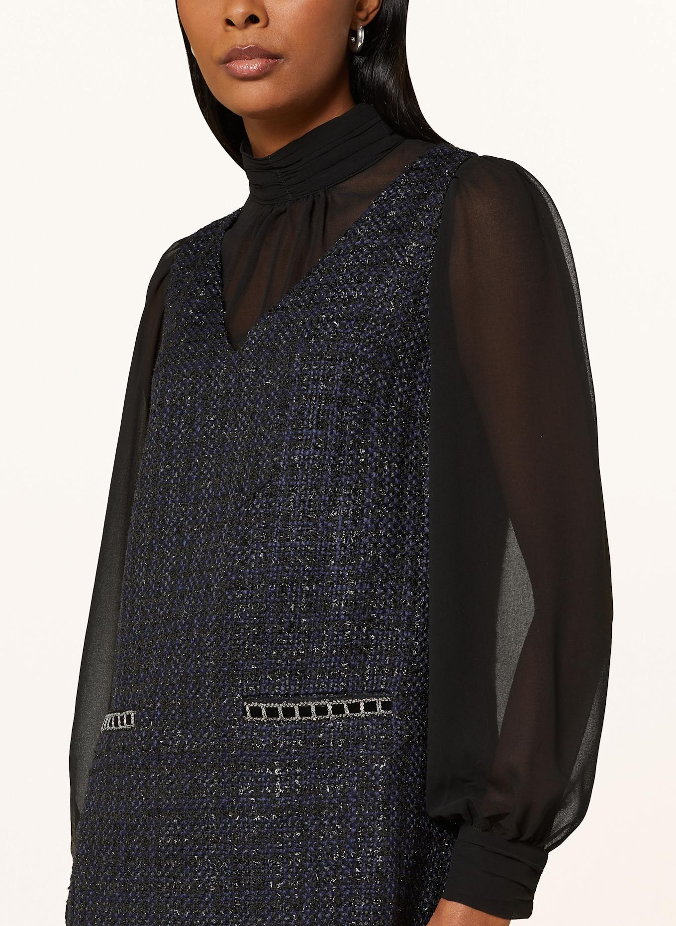 Phase Eight Set SABINE Tweed Kleid mit Glitzergarn und Blusenshirt