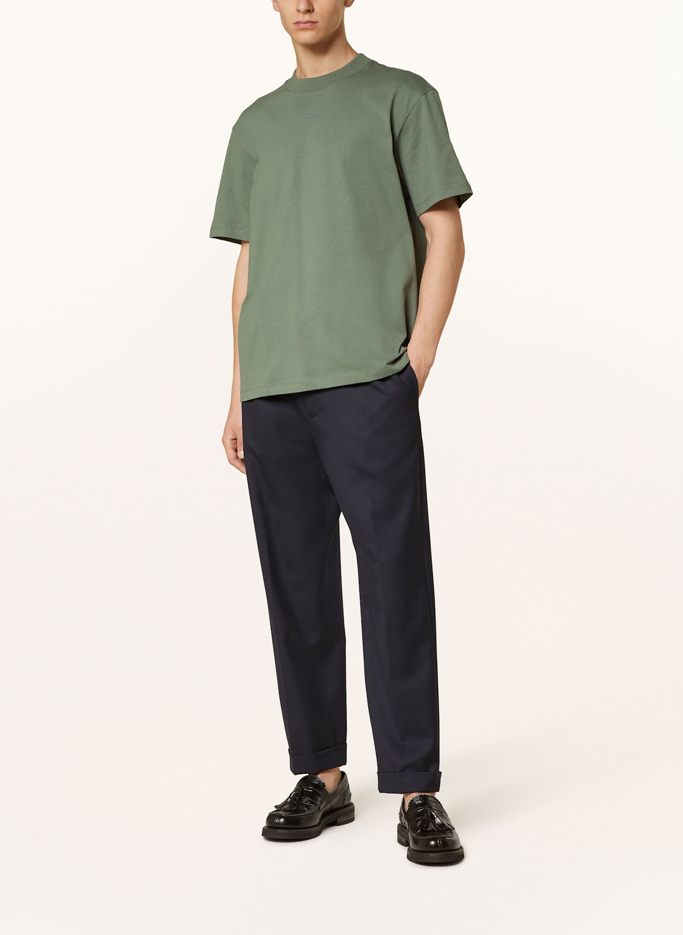 HUGO T-shirt DAPOLINO: ZIELONY