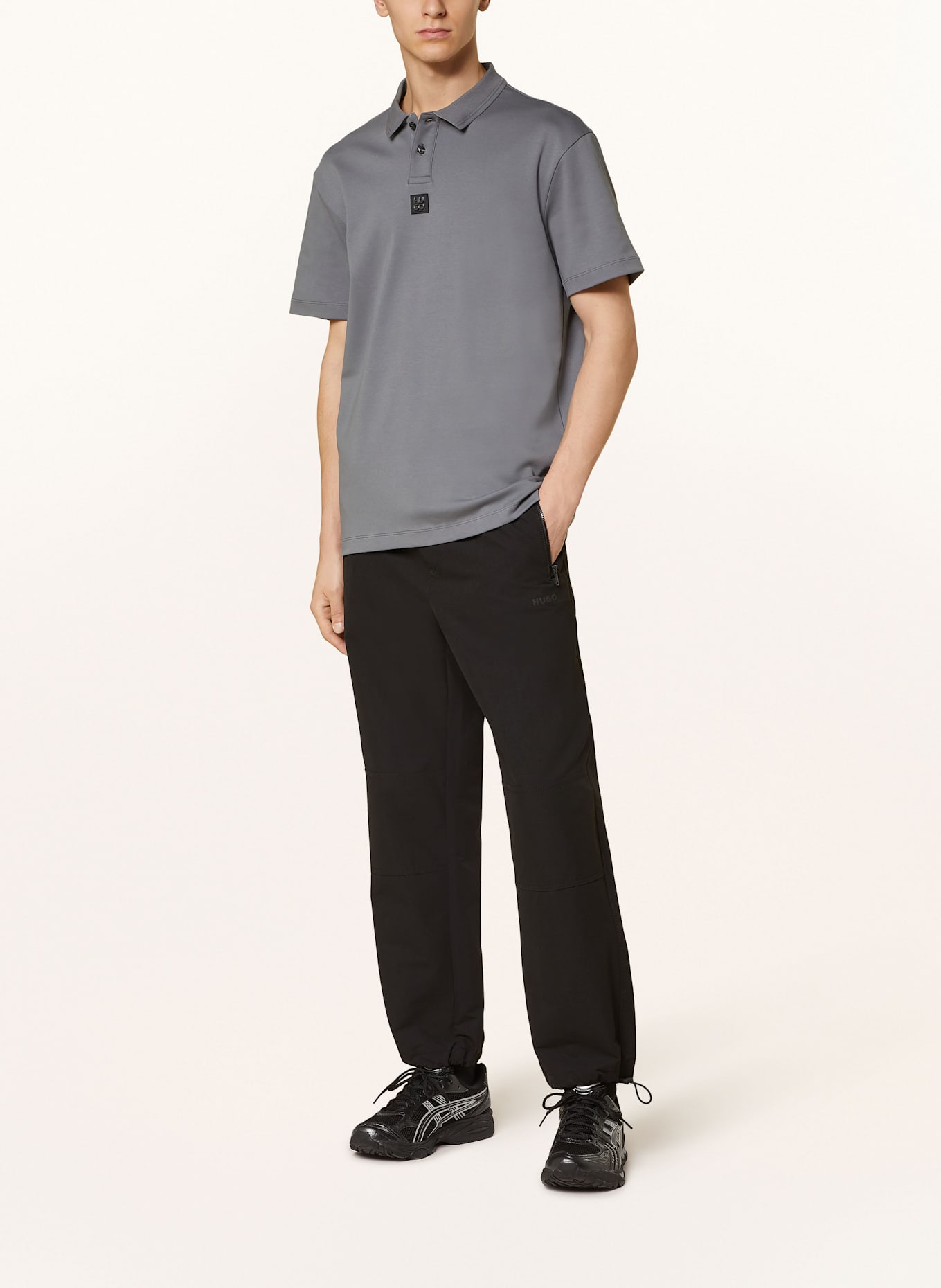 HUGO DEABONO jersey polo shirt: GRAY