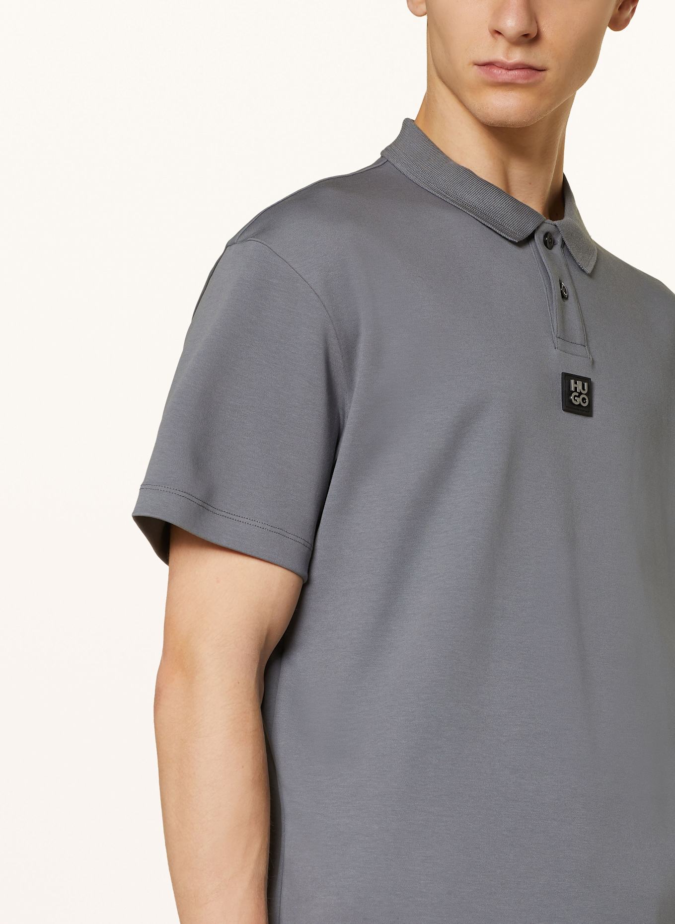 HUGO DEABONO jersey polo shirt: GRAY