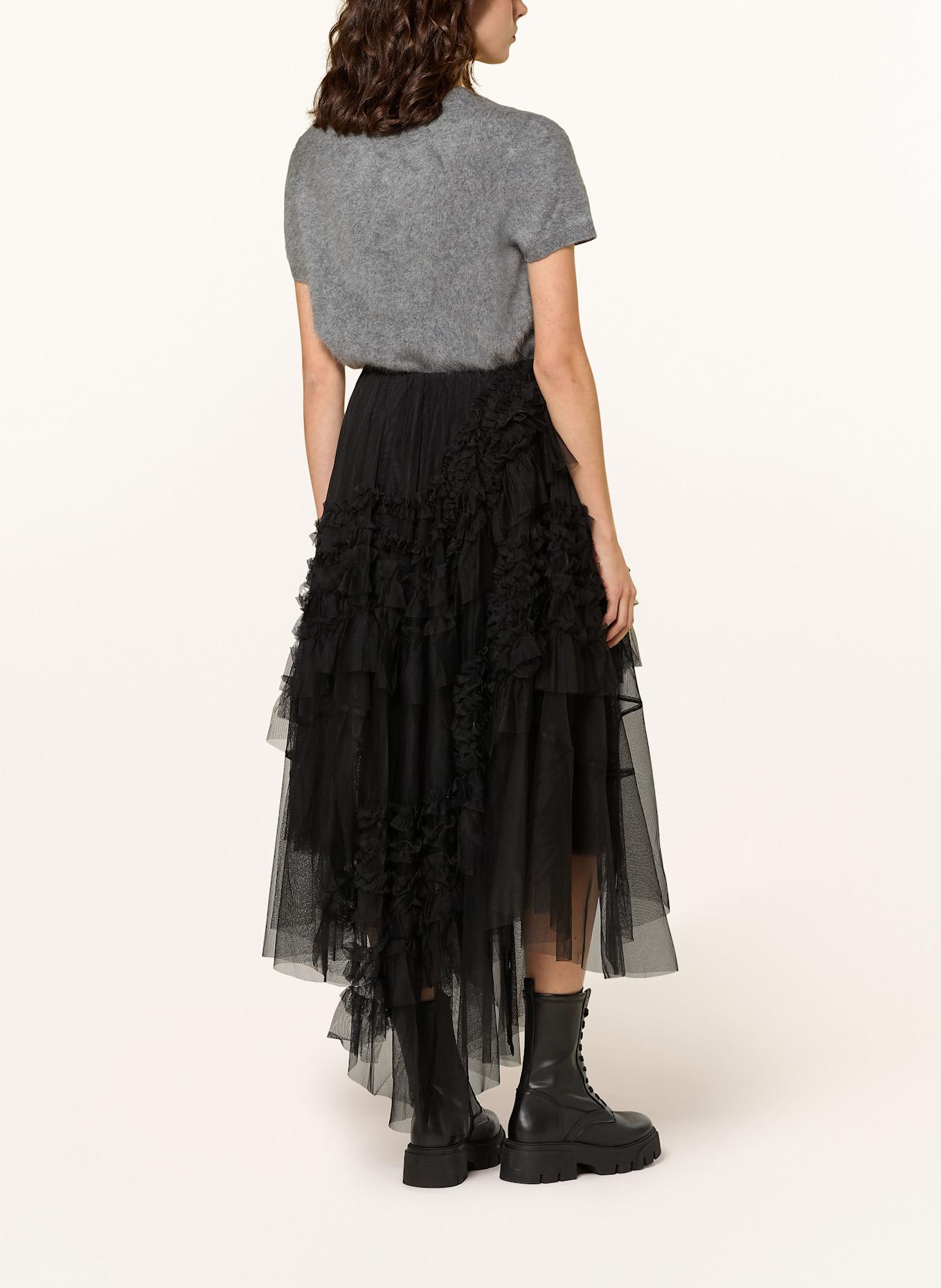ALLSAINTS Tüllrock JEN mit Rüschen: SCHWARZ