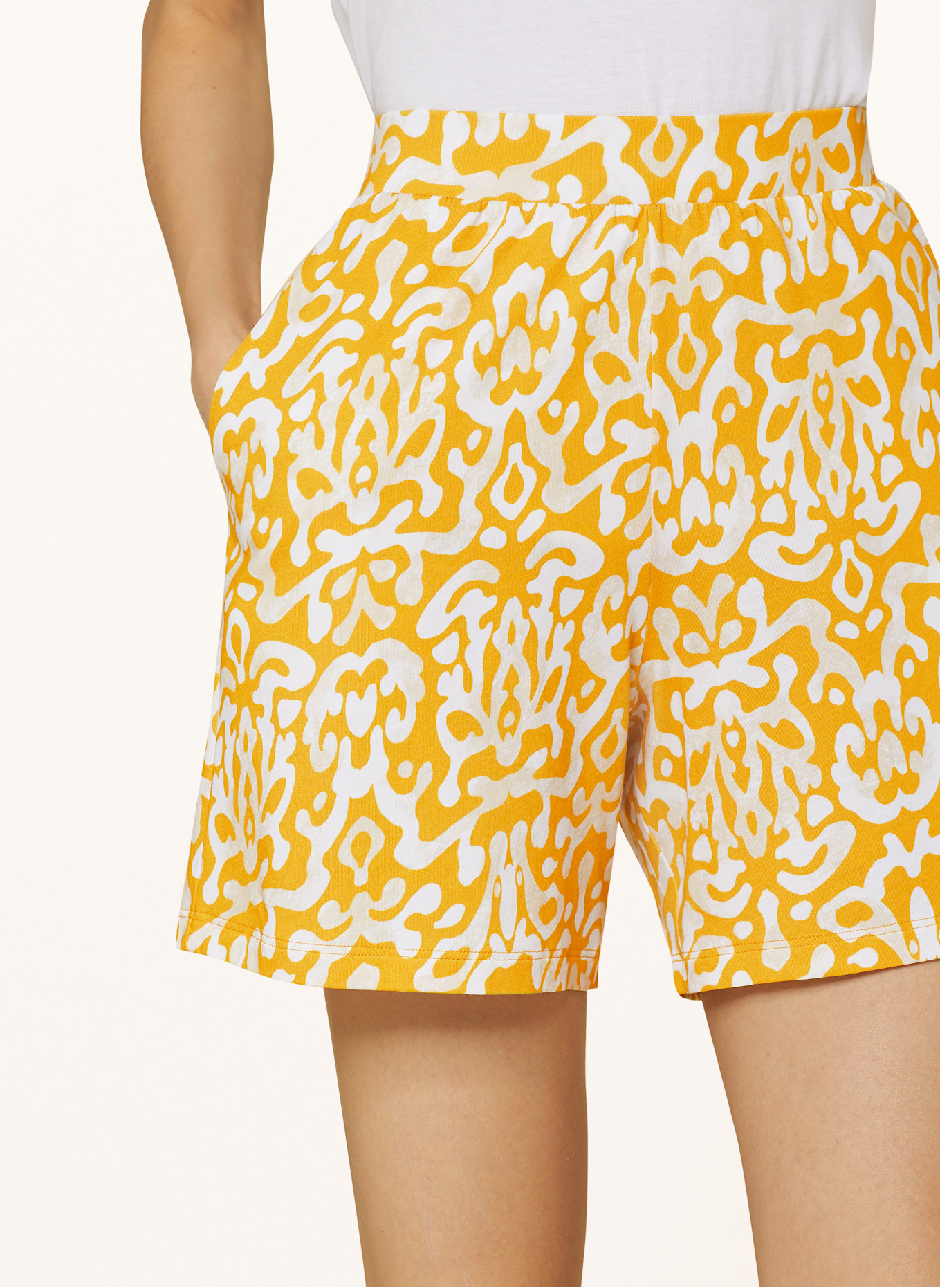 HANRO Schlafshorts SLEEP & LOUNGE: DUNKELGELB / ECRU / BEIGE