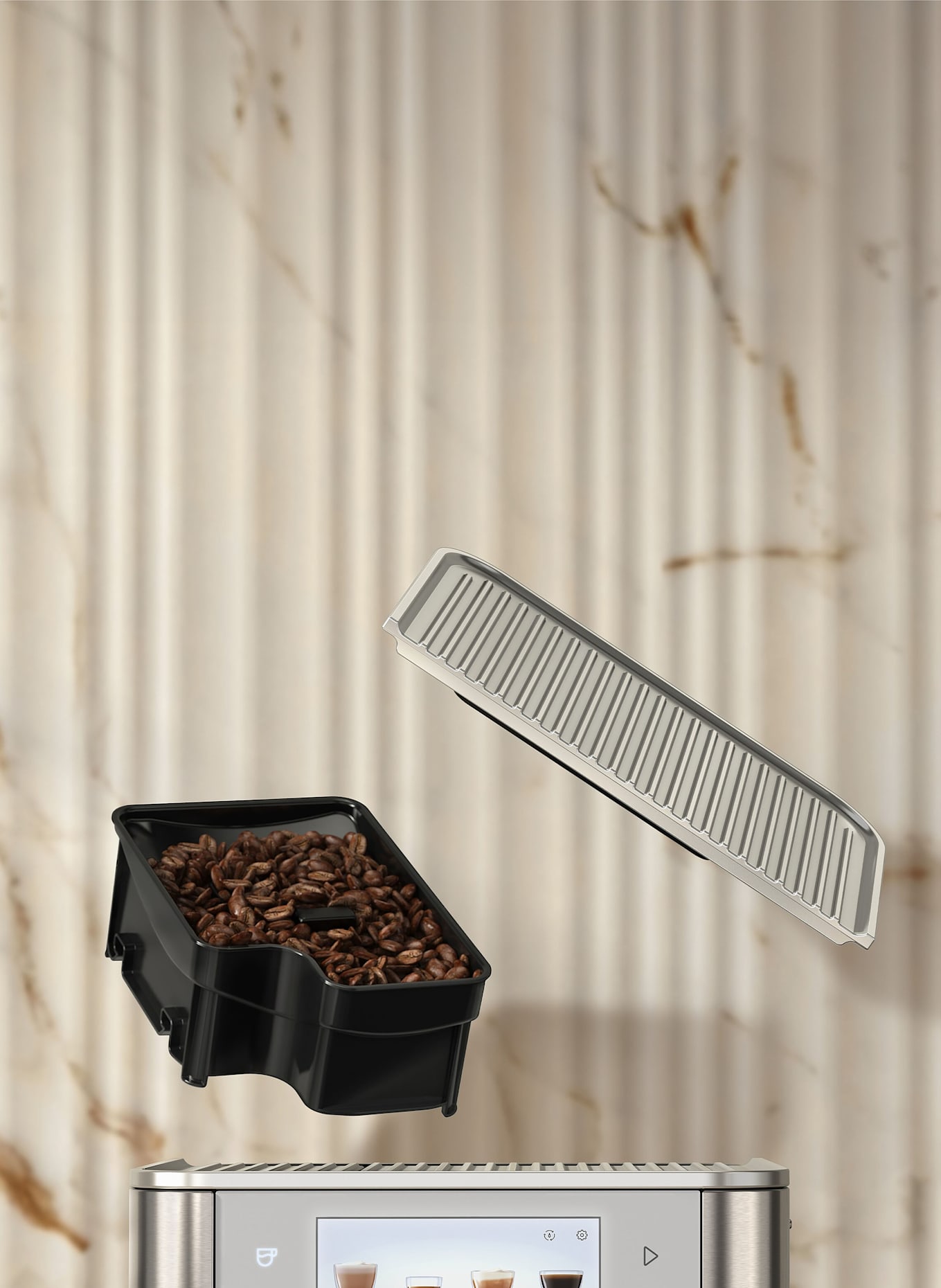 KitchenAid Kaffeevollautomat KF8: WEISS / SILBER