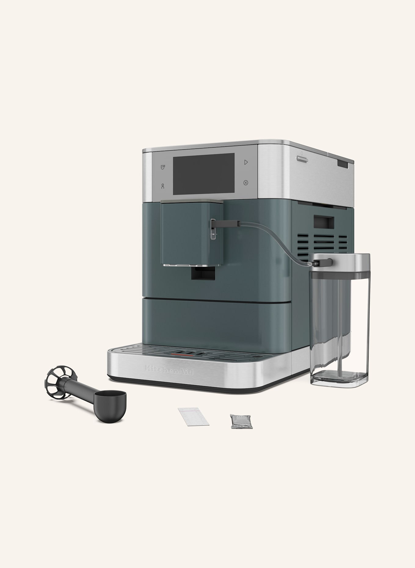 KitchenAid Kaffeevollautomat KF8: SILBER / PETROL