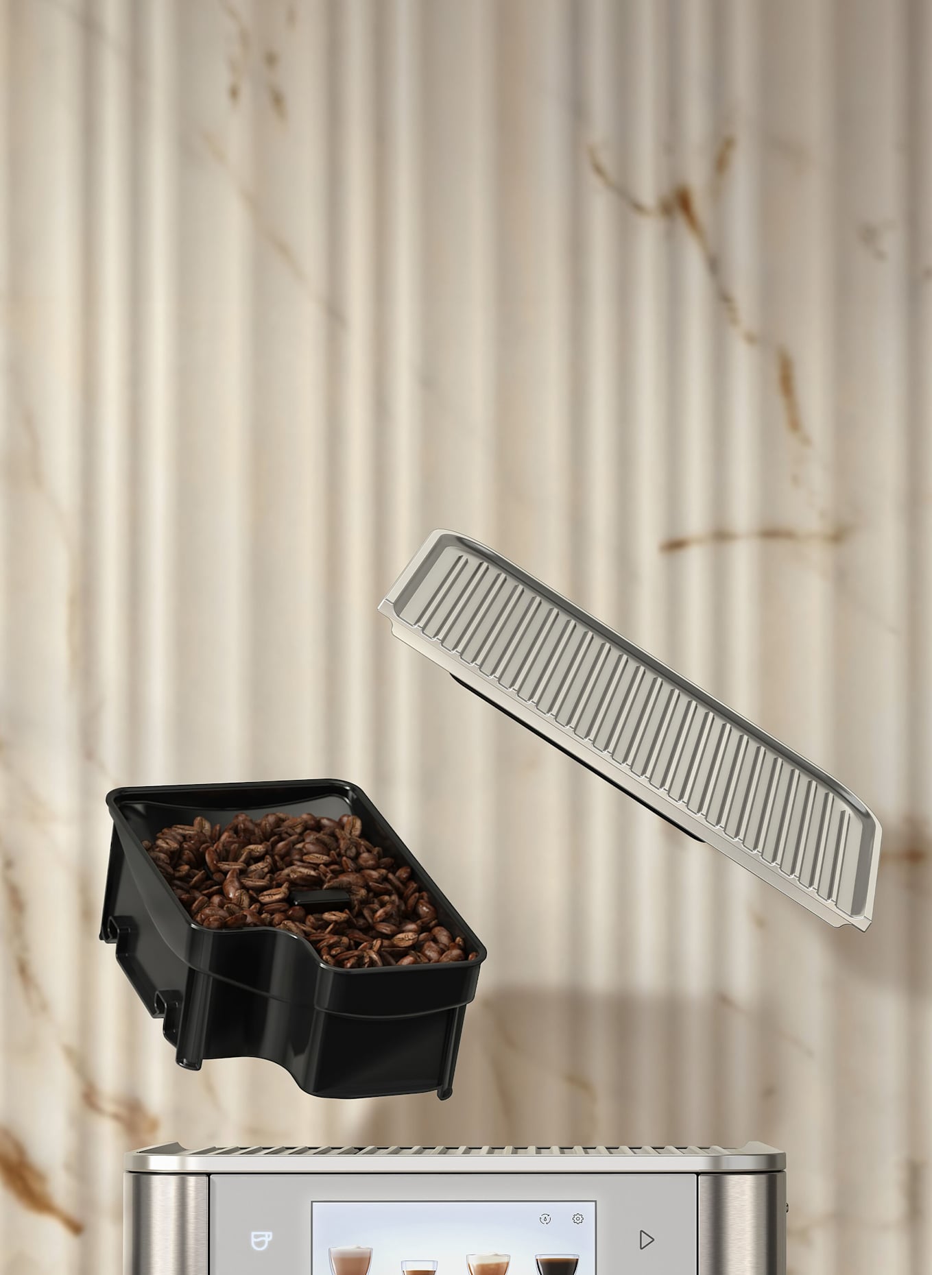 KitchenAid Kaffeevollautomat KF8: SILBER / PETROL