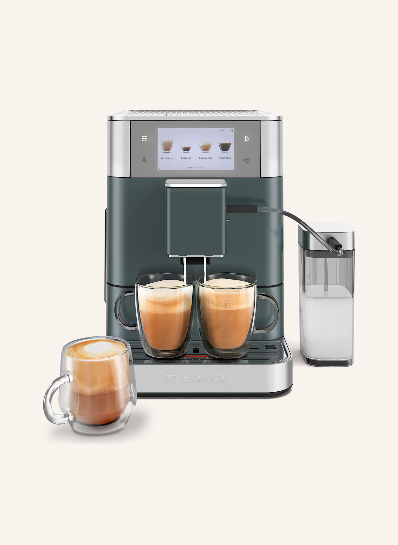 KitchenAid Kaffeevollautomat KF8: SILBER / PETROL