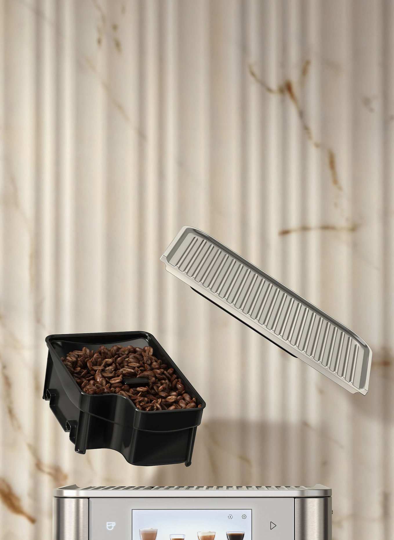 KitchenAid Kaffeevollautomat KF8: SCHWARZ / SILBER