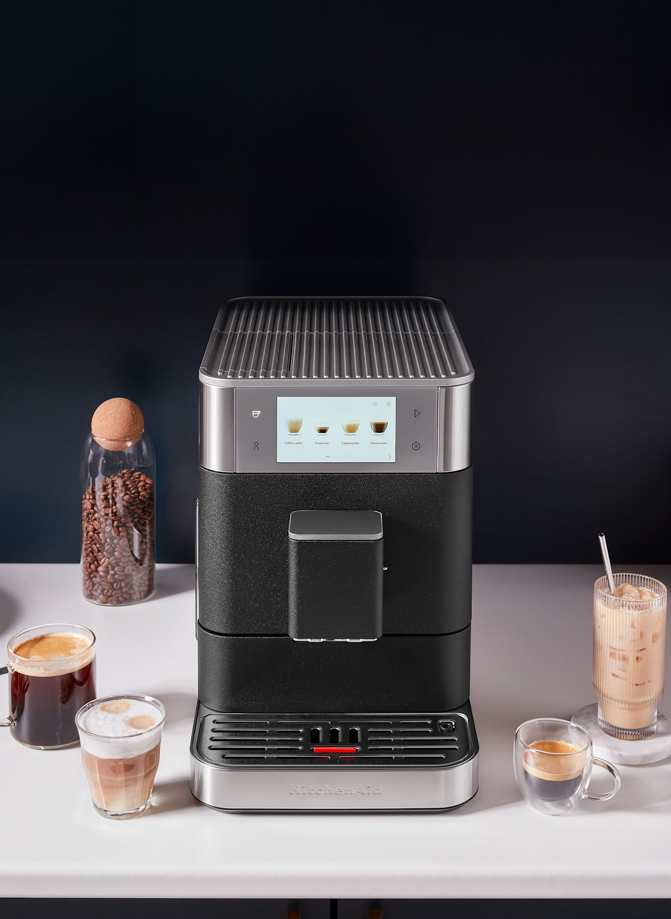 KitchenAid Kaffeevollautomat KF8: SCHWARZ / SILBER