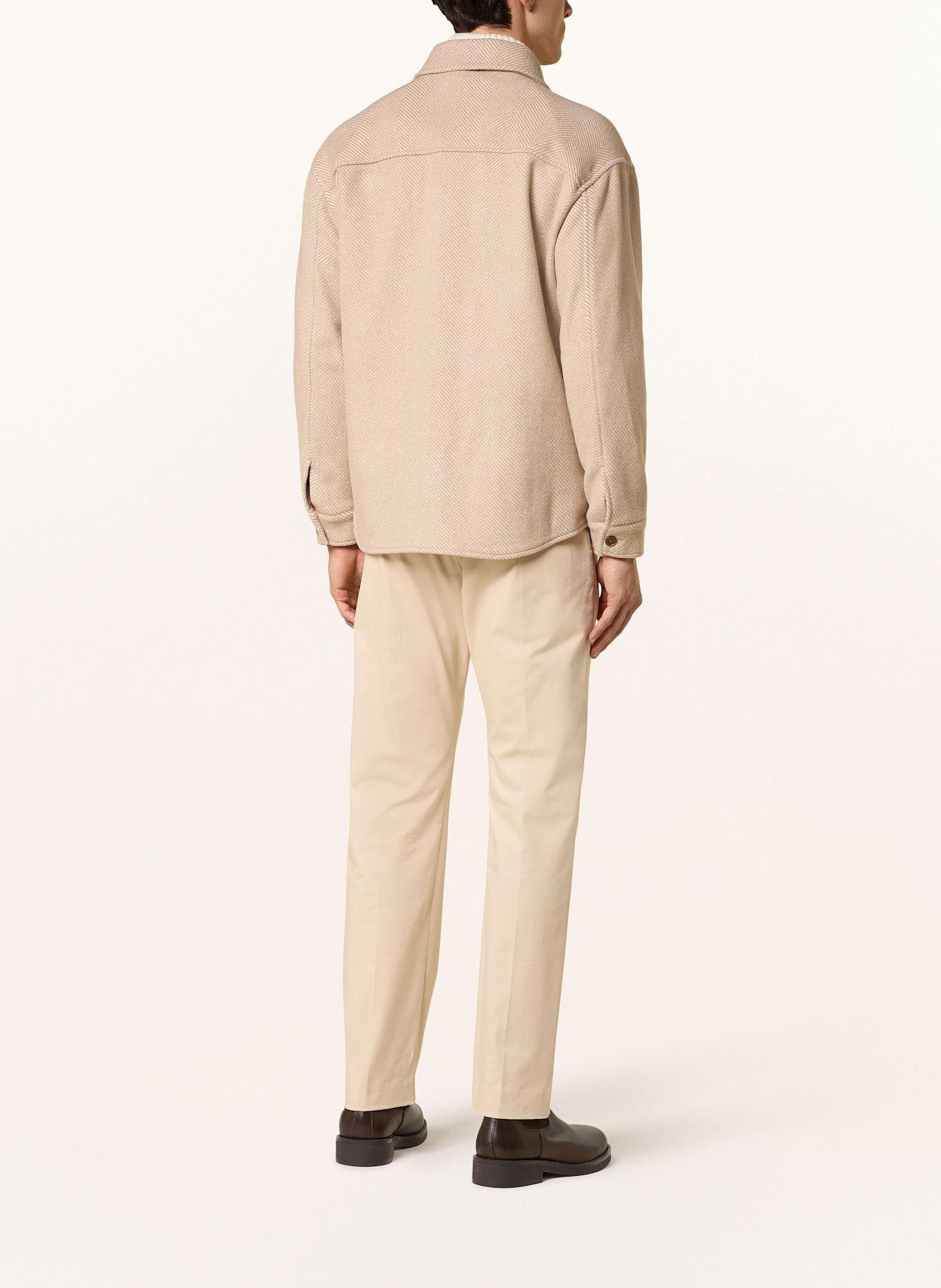 REISS Overshirt: BEIGE