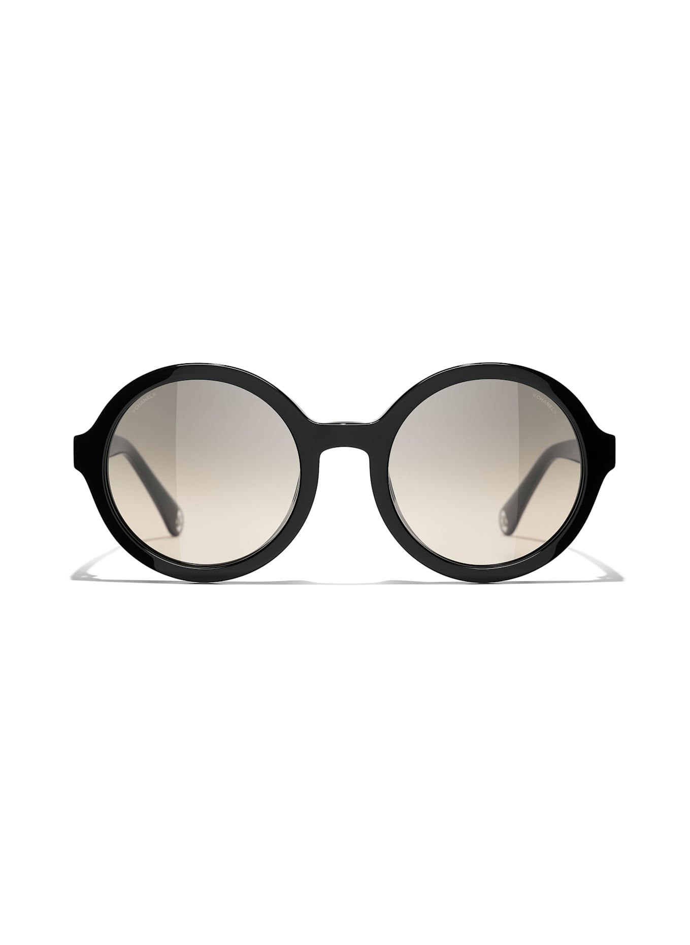 CHANEL Round sunglasses: C50132 - BLACK/ LIGHT GRAY GRADIENT