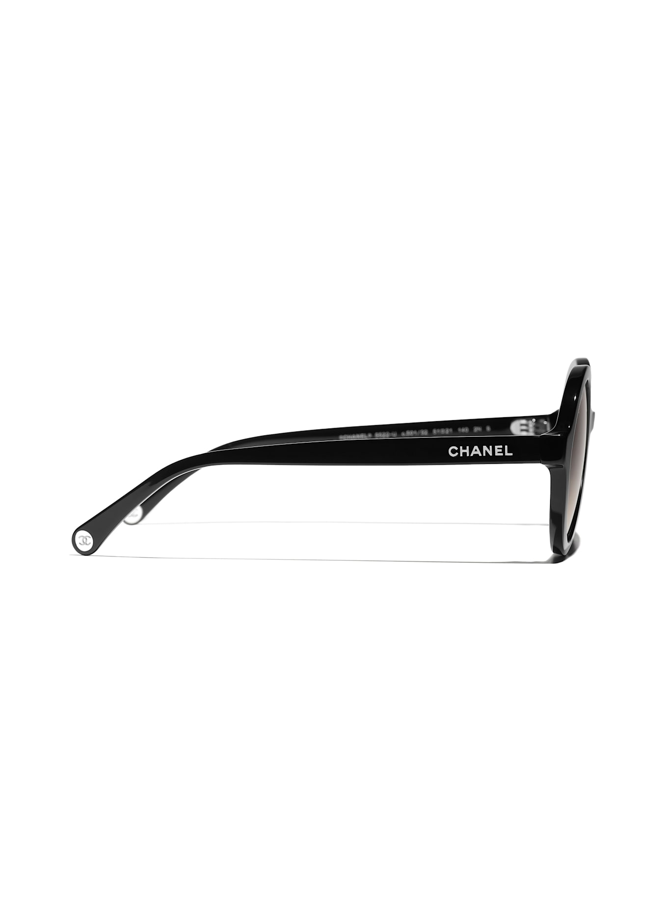 CHANEL Round sunglasses: C50132 - BLACK/ LIGHT GRAY GRADIENT