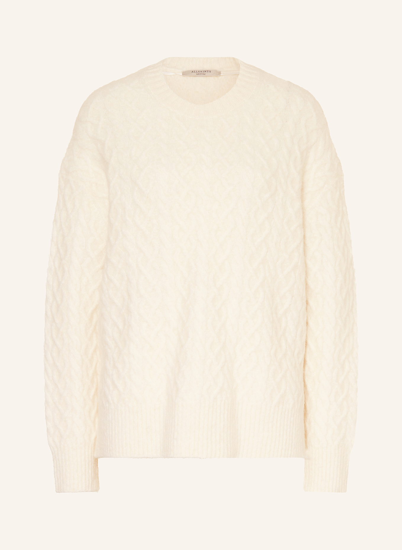 White alpaca sweater top