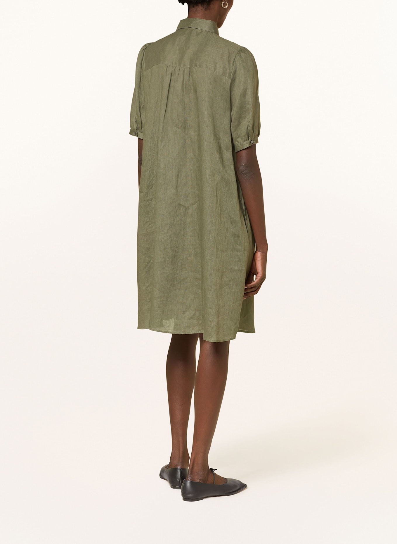 ROBERT FRIEDMAN Hemdblusenkleid FINIAL aus Leinen: KHAKI