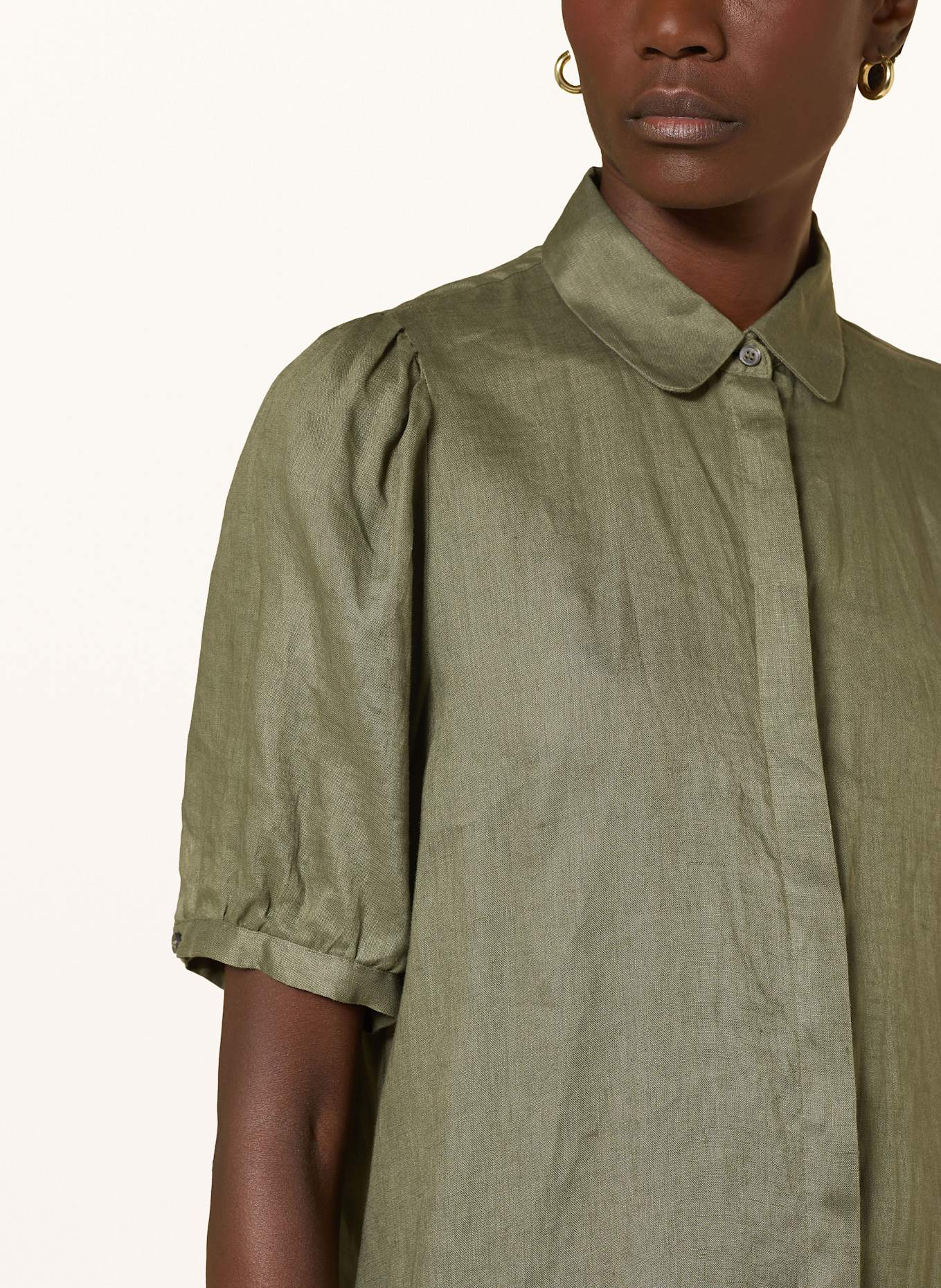 ROBERT FRIEDMAN Hemdblusenkleid FINIAL aus Leinen: KHAKI