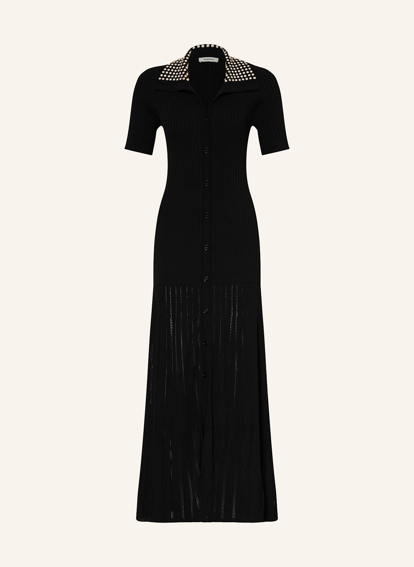 SANDRO Strickkleid: SCHWARZ