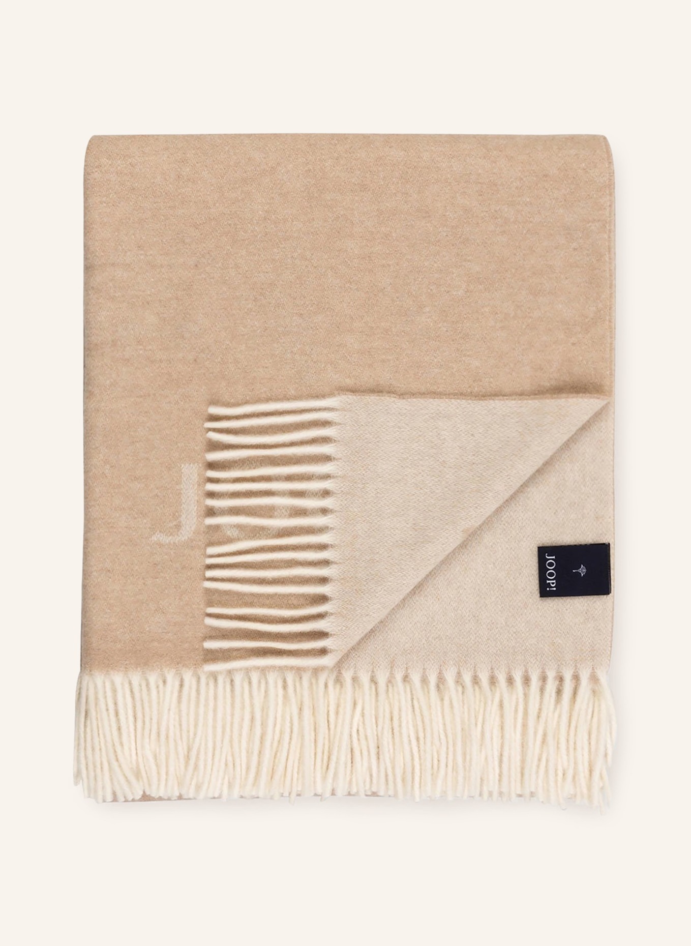 JOOP! Plaid FINE DOUBLEFACE: BEIGE/ CREME