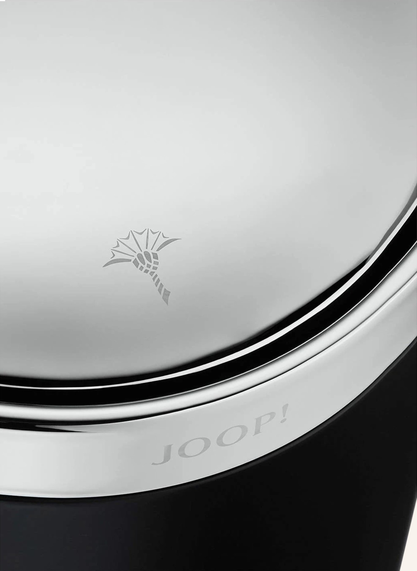 JOOP! Badeimer CHROMELINE mit Schwingdeckel: SCHWARZ / SILBER