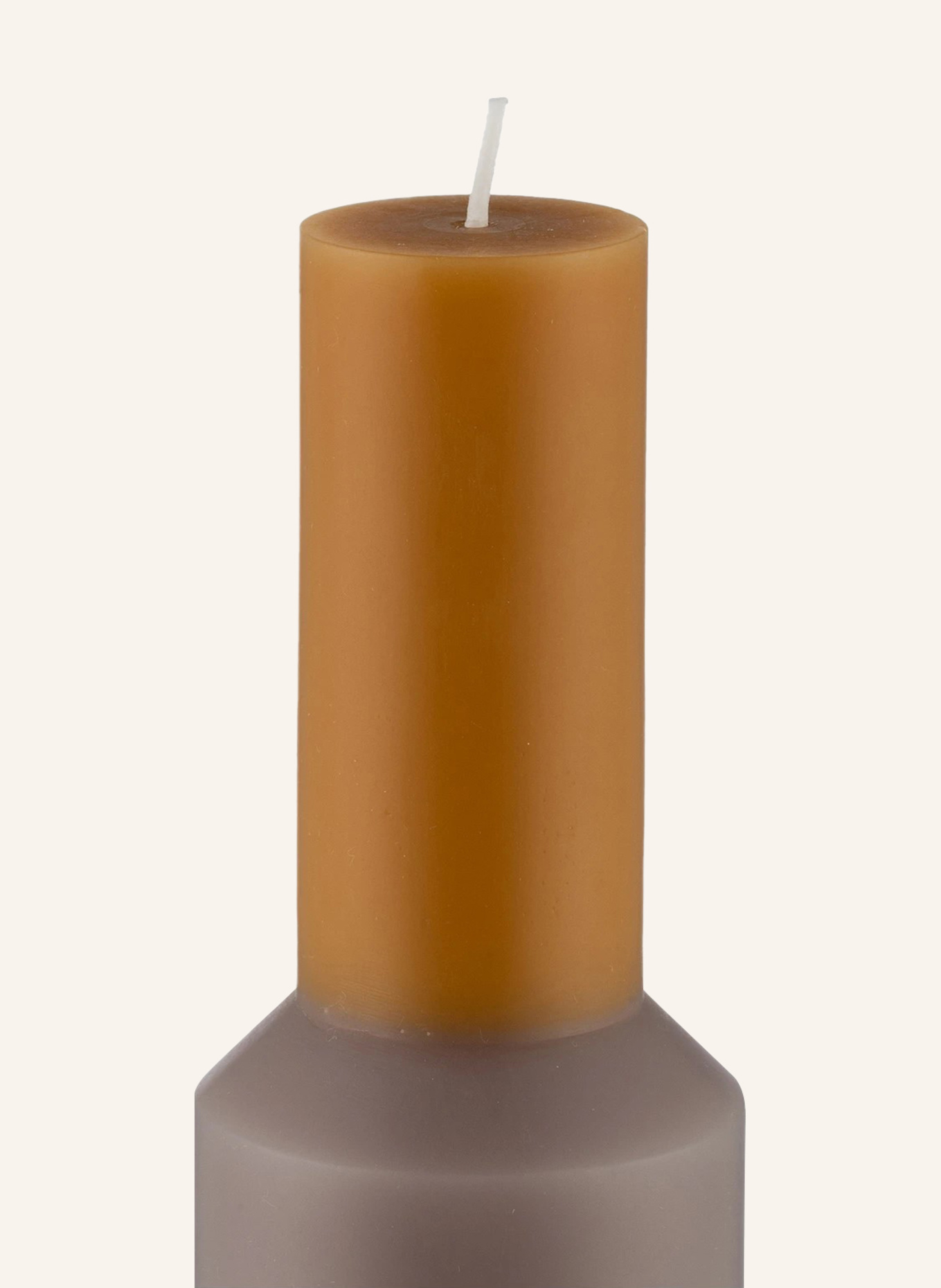 HAY Kerze PILLAR M: DUNKELGELB/ TAUPE/ BLAUGRAU