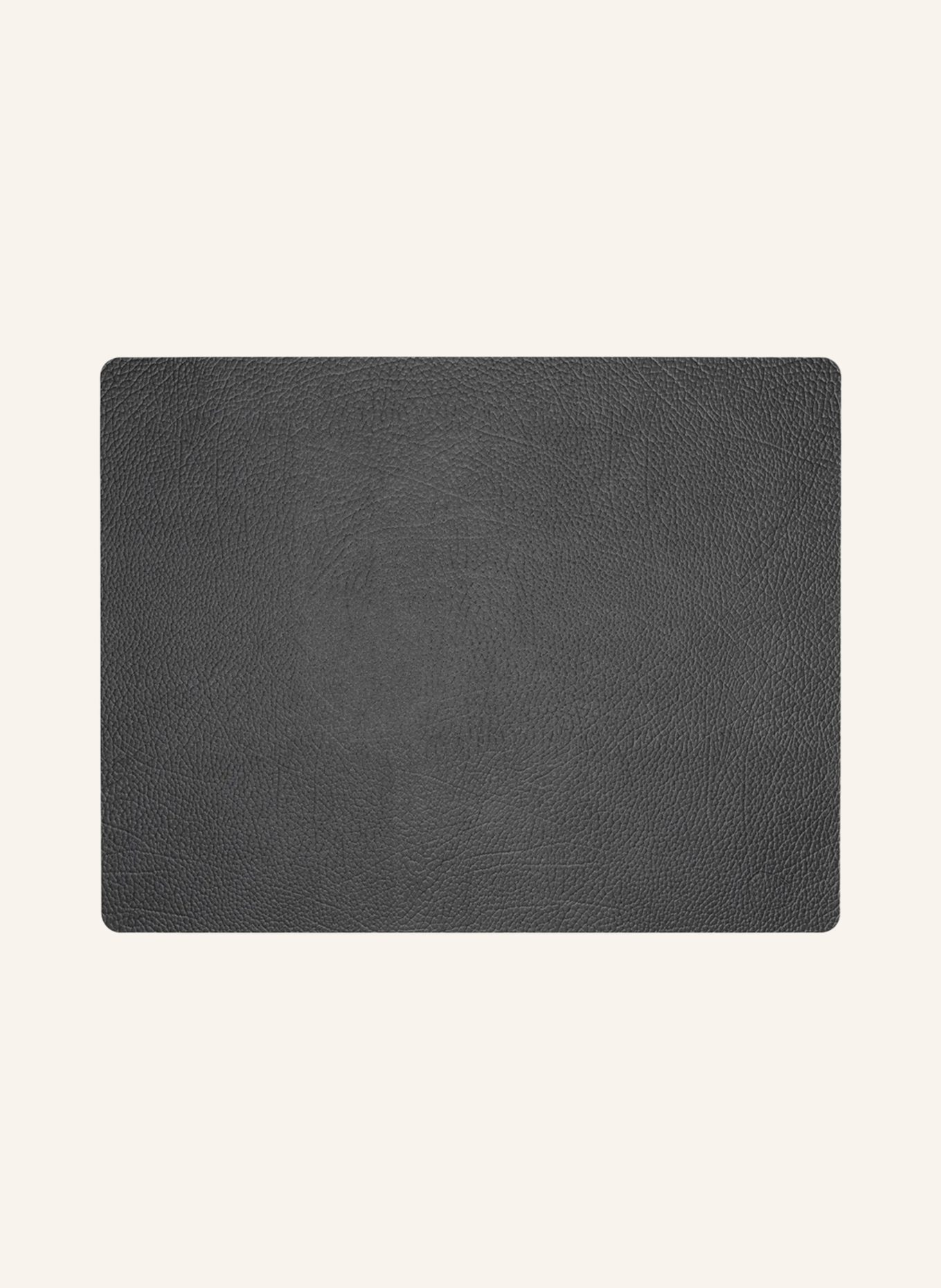LINDDNA Tischset SQUARE L aus Leder: DUNKELGRAU