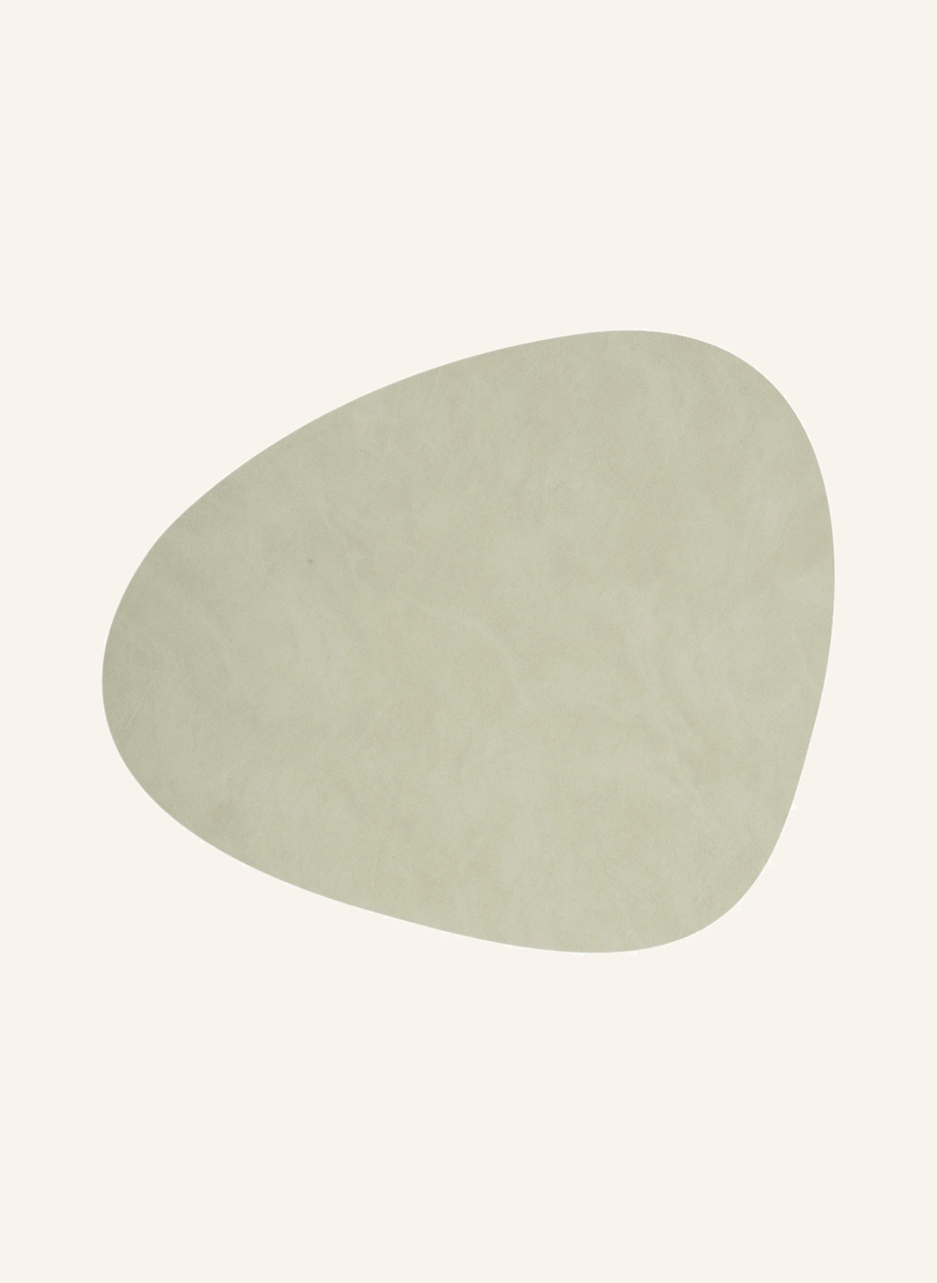 LINDDNA Tischset CURVE L aus Leder: HELLGRÜN