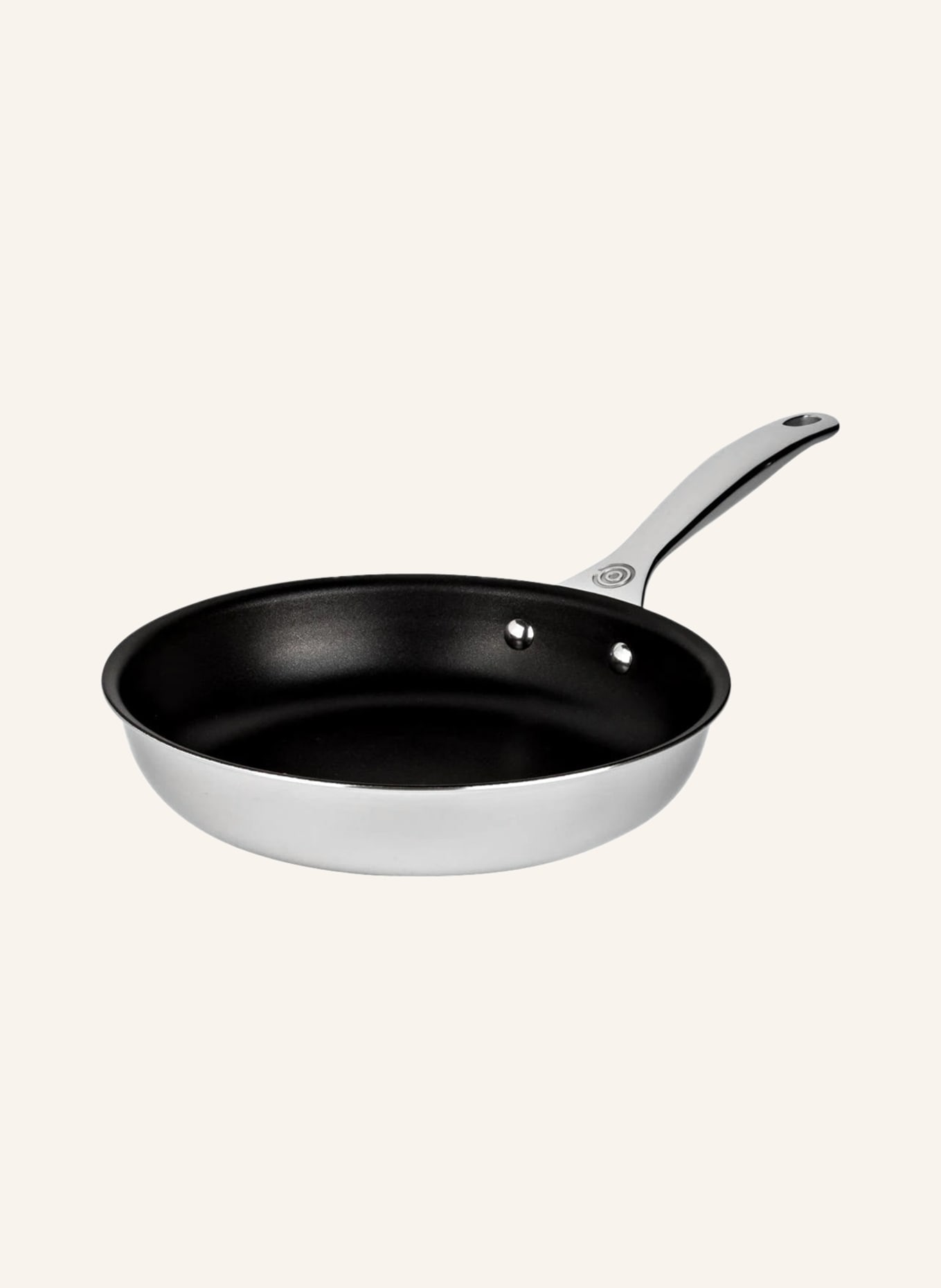 LE CREUSET Pfanne 3-ply PLUS: SILBER / SCHWARZ