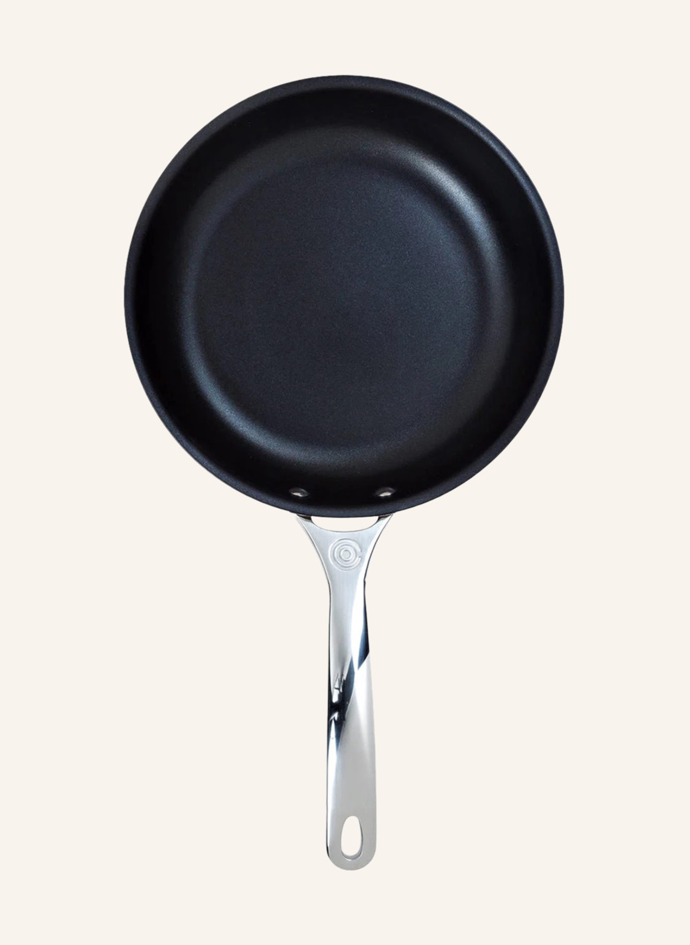 LE CREUSET Pfanne 3-ply PLUS: SILBER / SCHWARZ