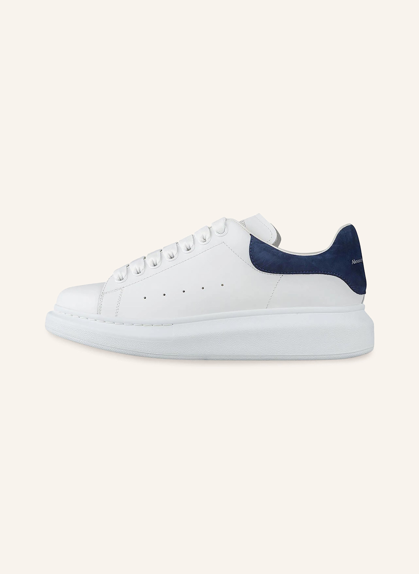 McQUEEN Sneaker: WEISS/ BLAU